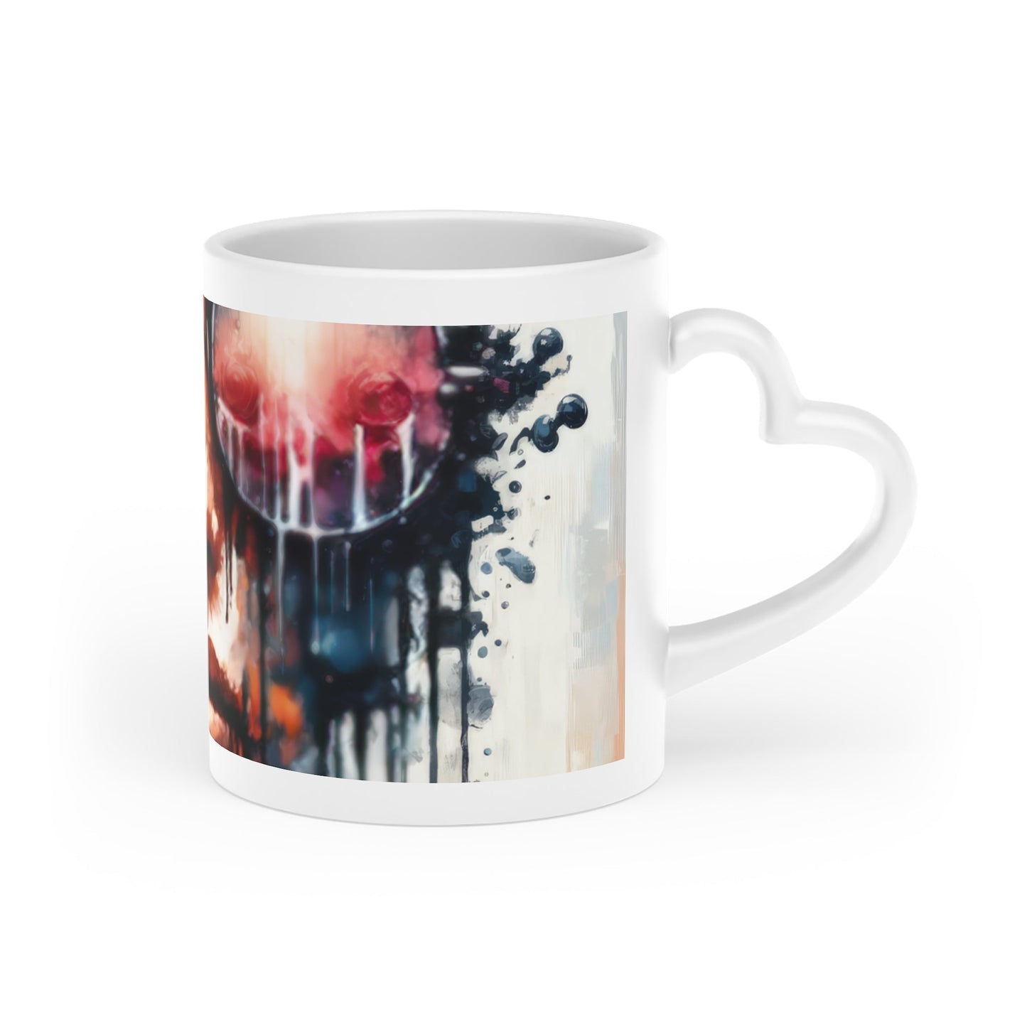 Perception Cleansing Tachism Heart-Shaped Mug - ATUH.ART
