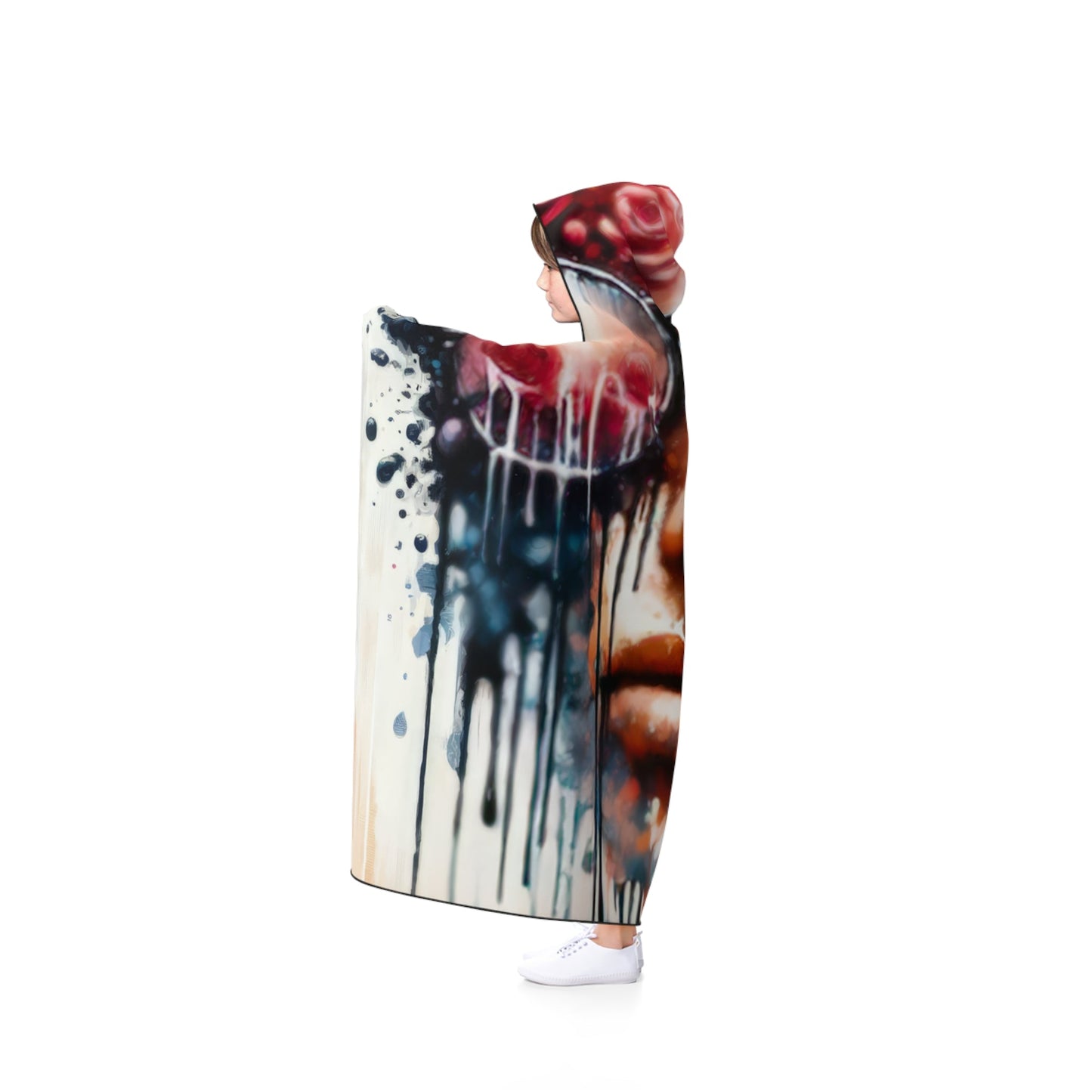 Perception Cleansing Tachism Hooded Blanket - ATUH.ART
