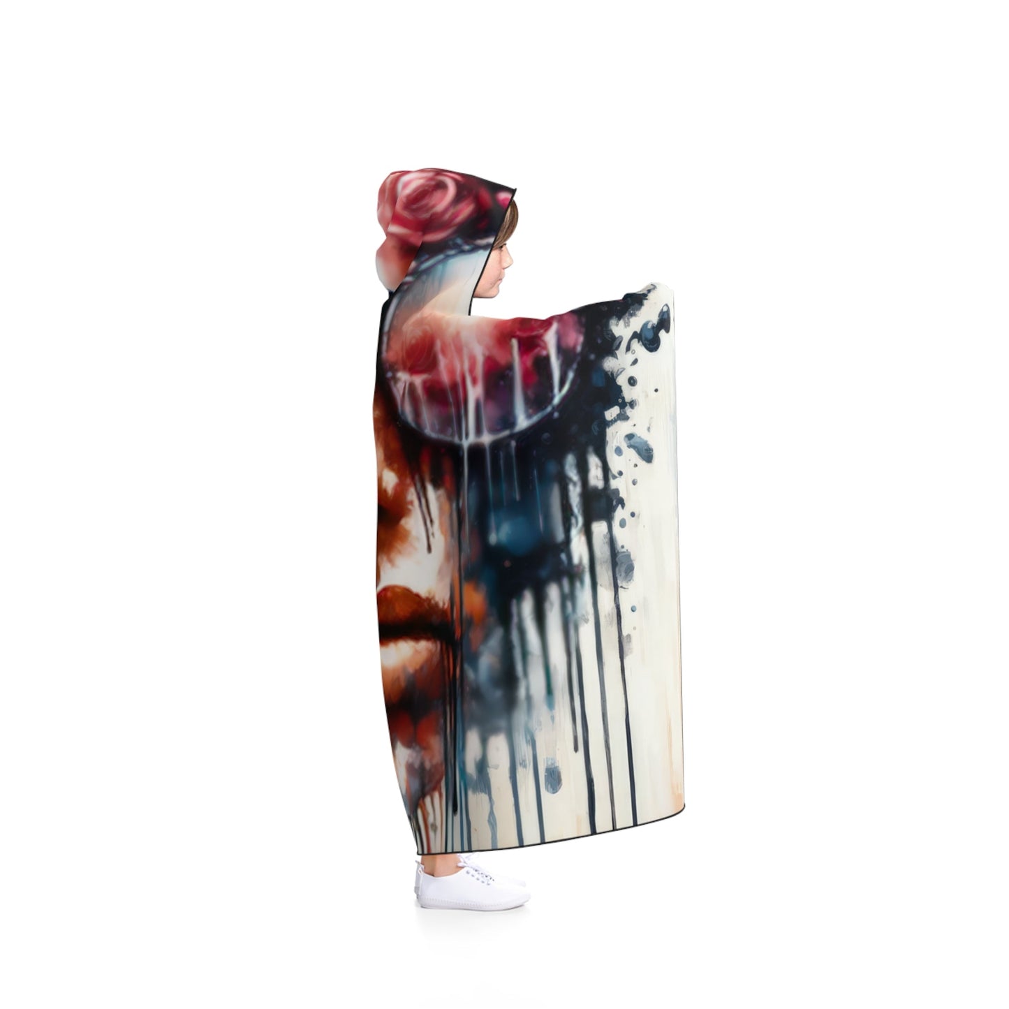 Perception Cleansing Tachism Hooded Blanket - ATUH.ART