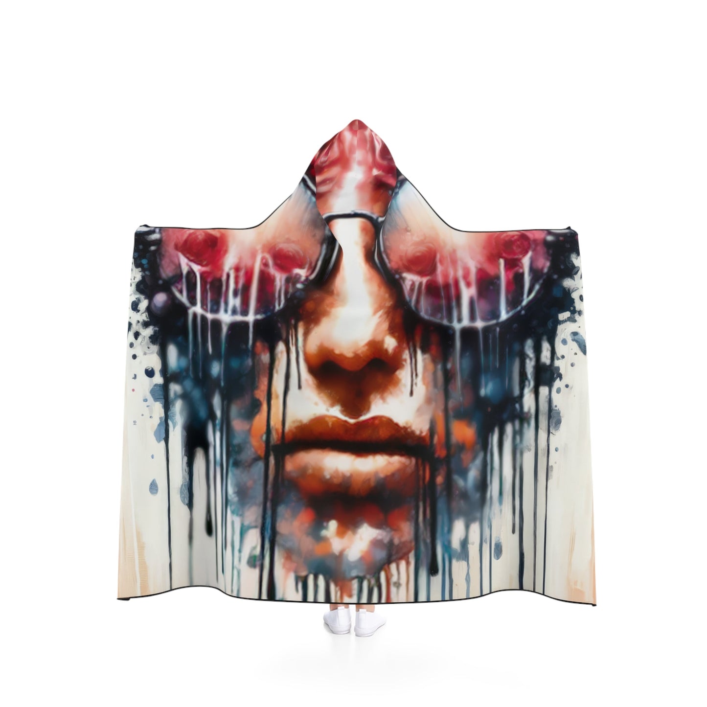 Perception Cleansing Tachism Hooded Blanket - ATUH.ART