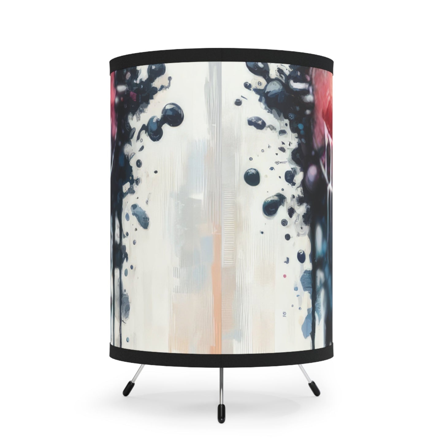 Perception Cleansing Tachism Tripod Lamp with High-Res Printed Shade, US\CA plug - ATUH.ART
