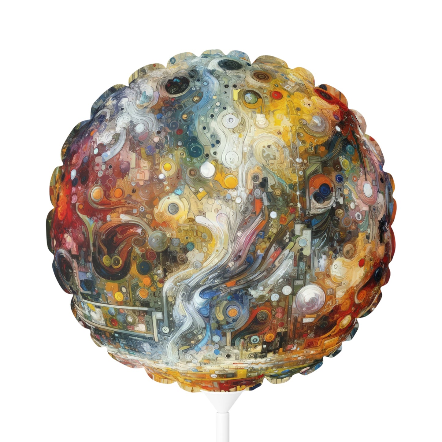 Perception Mosaic Abstract Balloon (Round and Heart-shaped), 11" - ATUH.ART