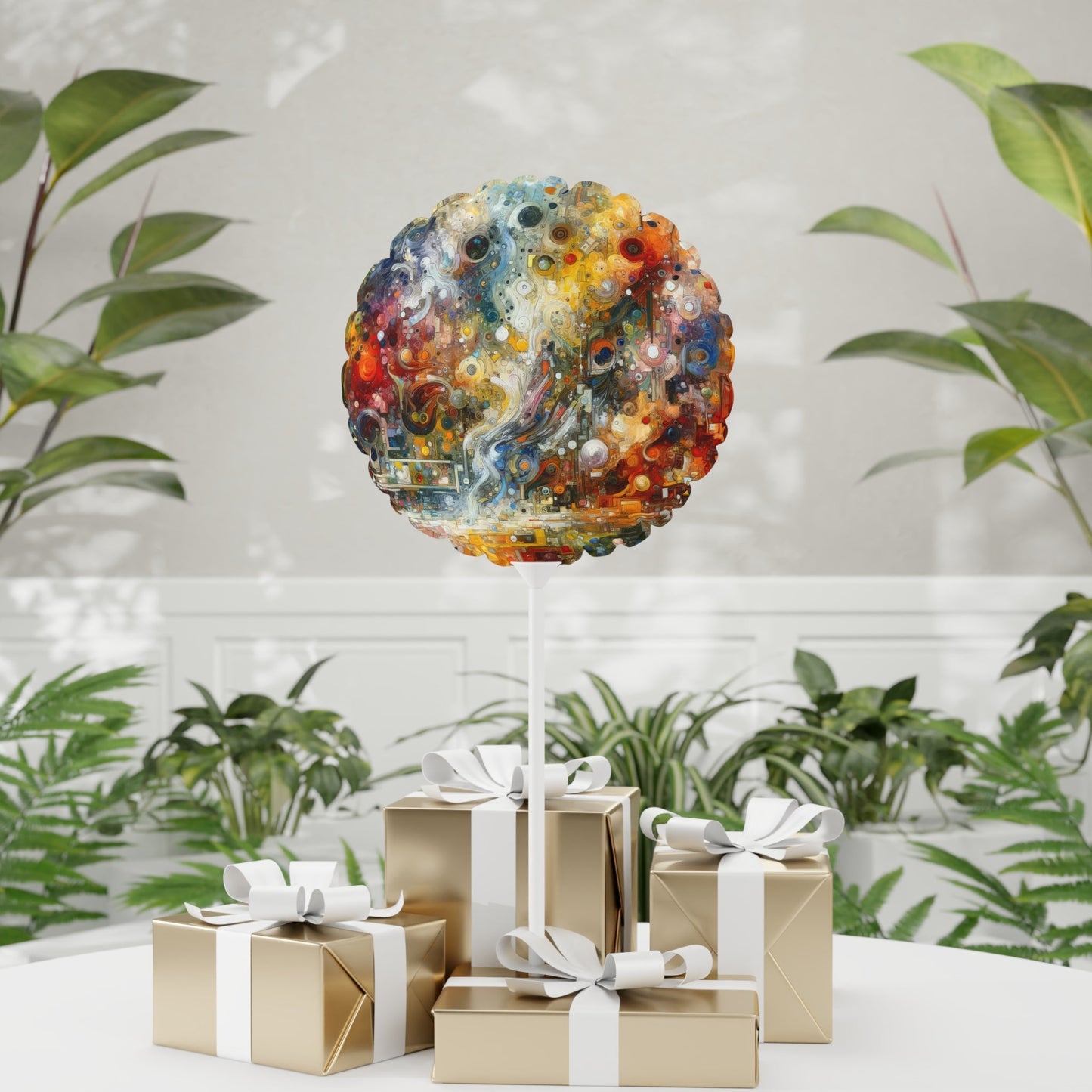 Perception Mosaic Abstract Balloon (Round and Heart-shaped), 11" - ATUH.ART