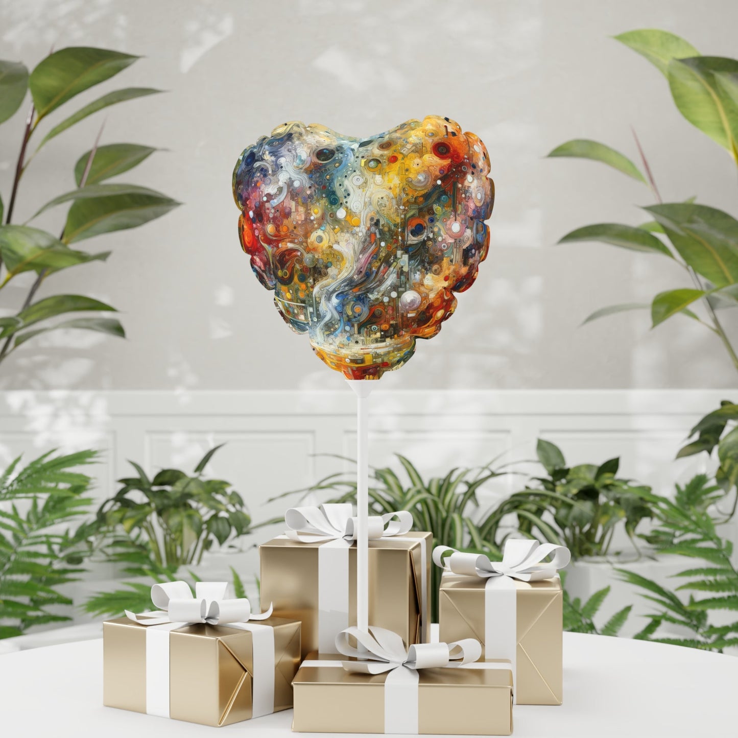 Perception Mosaic Abstract Balloon (Round and Heart-shaped), 11" - ATUH.ART