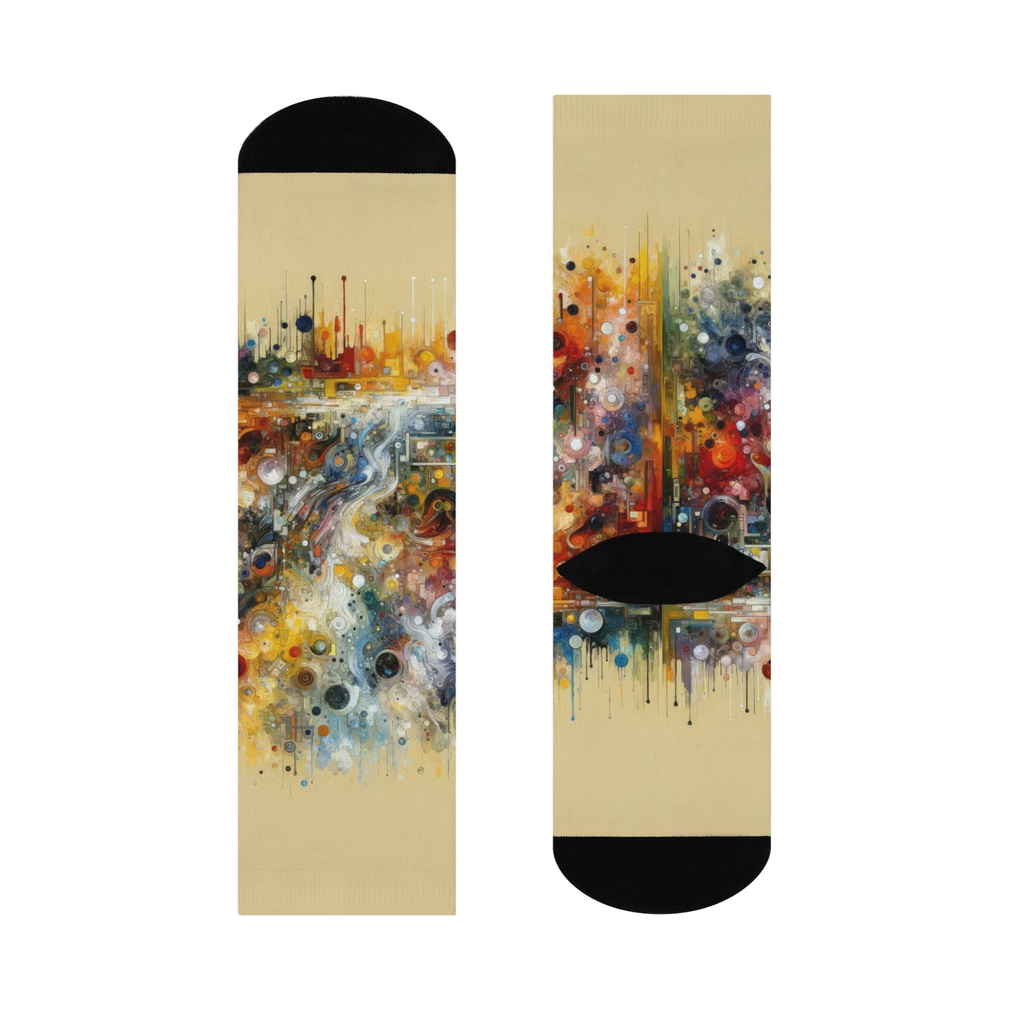 Perception Mosaic Abstract Cushioned Crew Socks - ATUH.ART