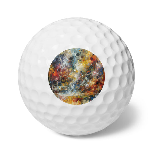 Perception Mosaic Abstract Golf Balls, 6pcs - ATUH.ART