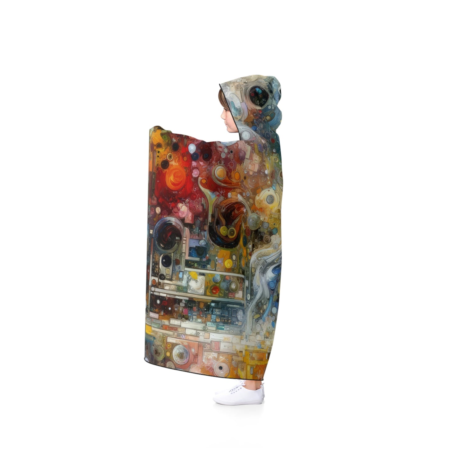 Perception Mosaic Abstract Hooded Blanket - ATUH.ART