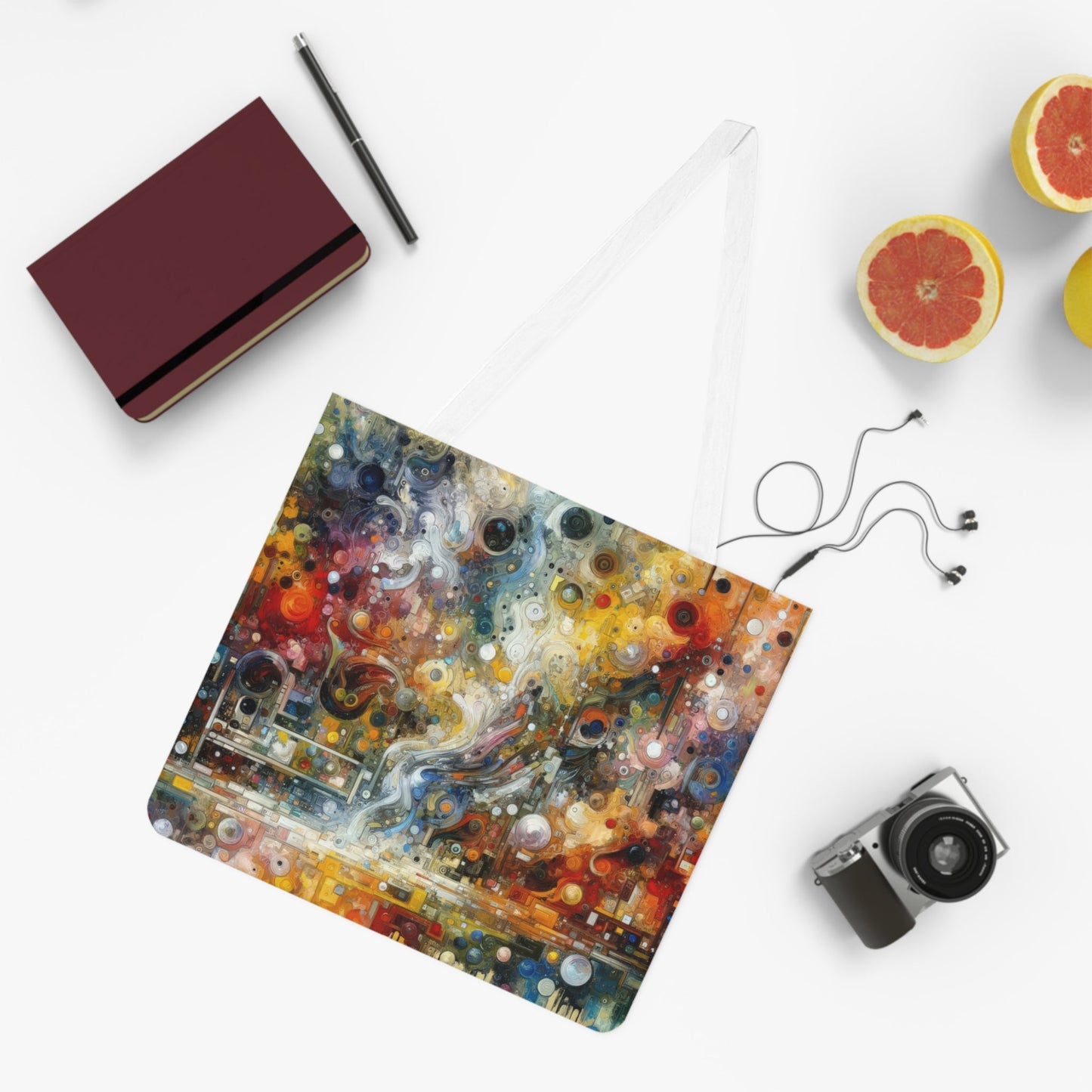 Perception Mosaic Abstract Shoulder Tote Bag (AOP) - ATUH.ART