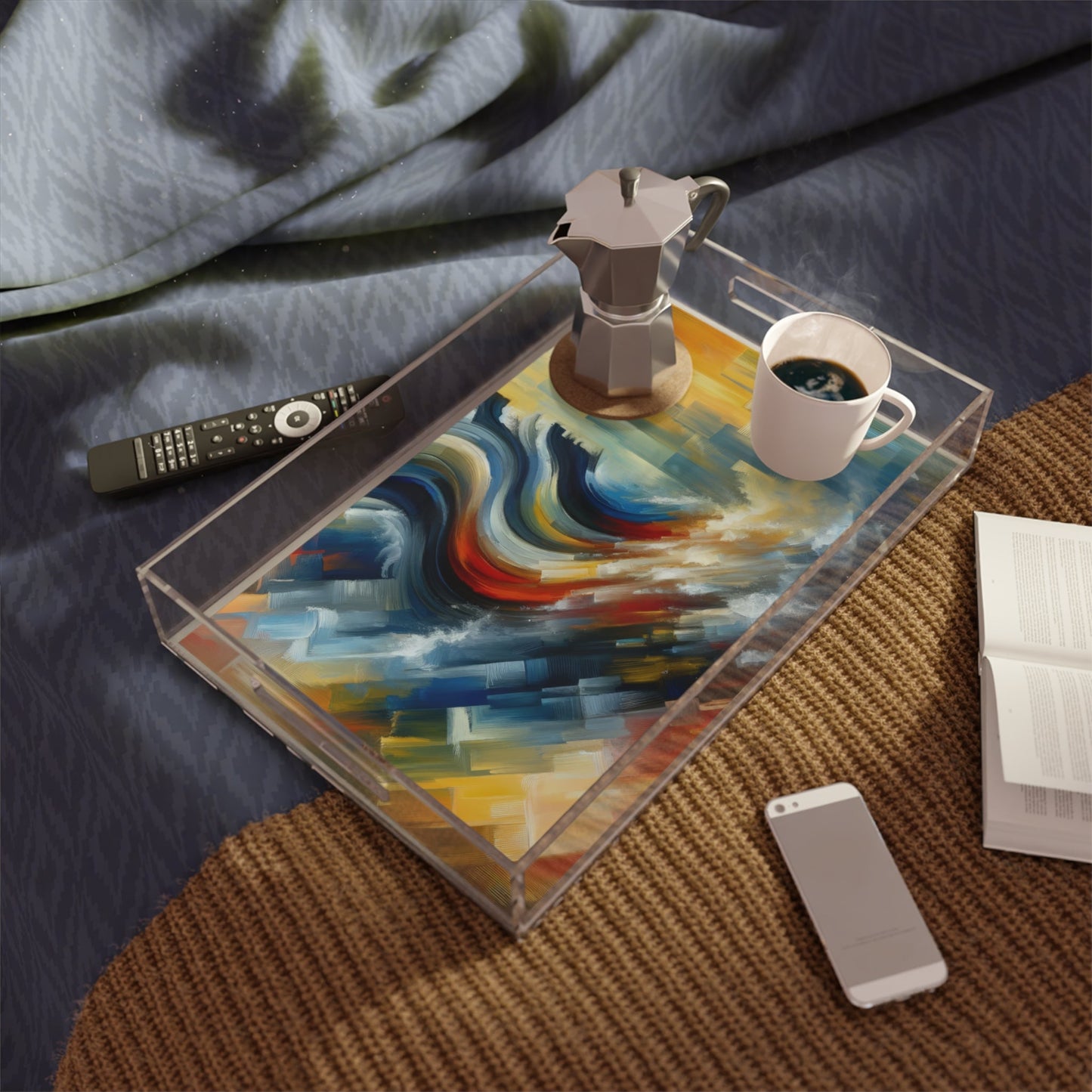 Persistence Force Abstract Acrylic Serving Tray - ATUH.ART