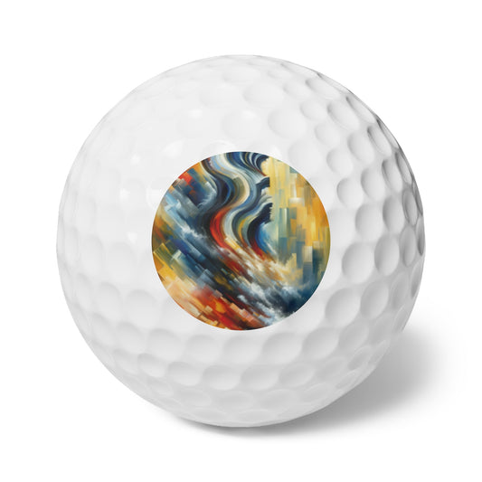 Persistence Force Abstract Golf Balls, 6pcs - ATUH.ART