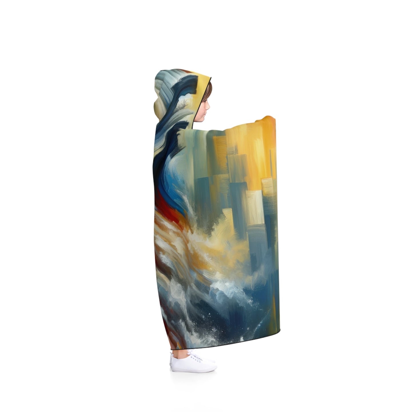 Persistence Force Abstract Hooded Blanket - ATUH.ART