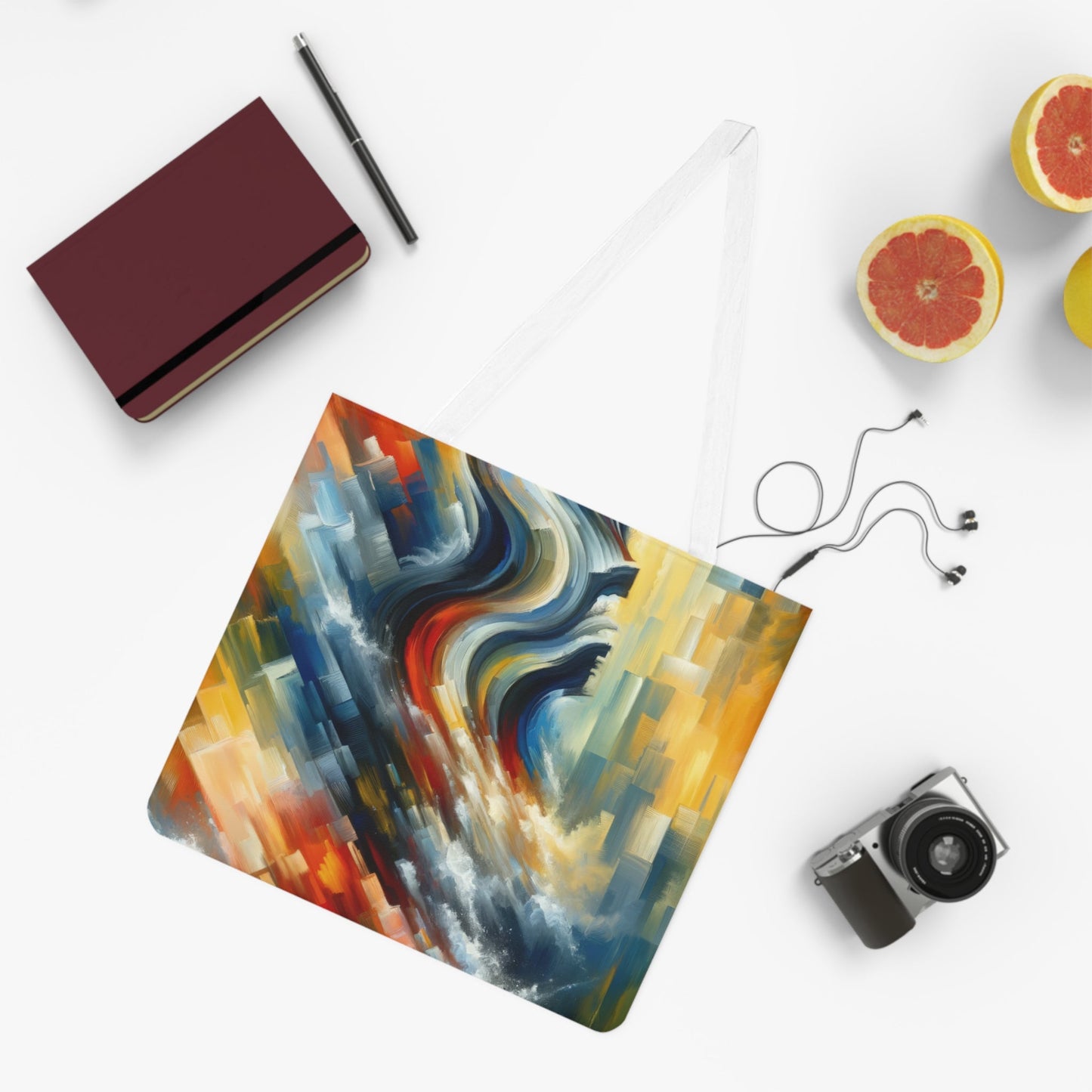 Persistence Force Abstract Shoulder Tote Bag (AOP) - ATUH.ART