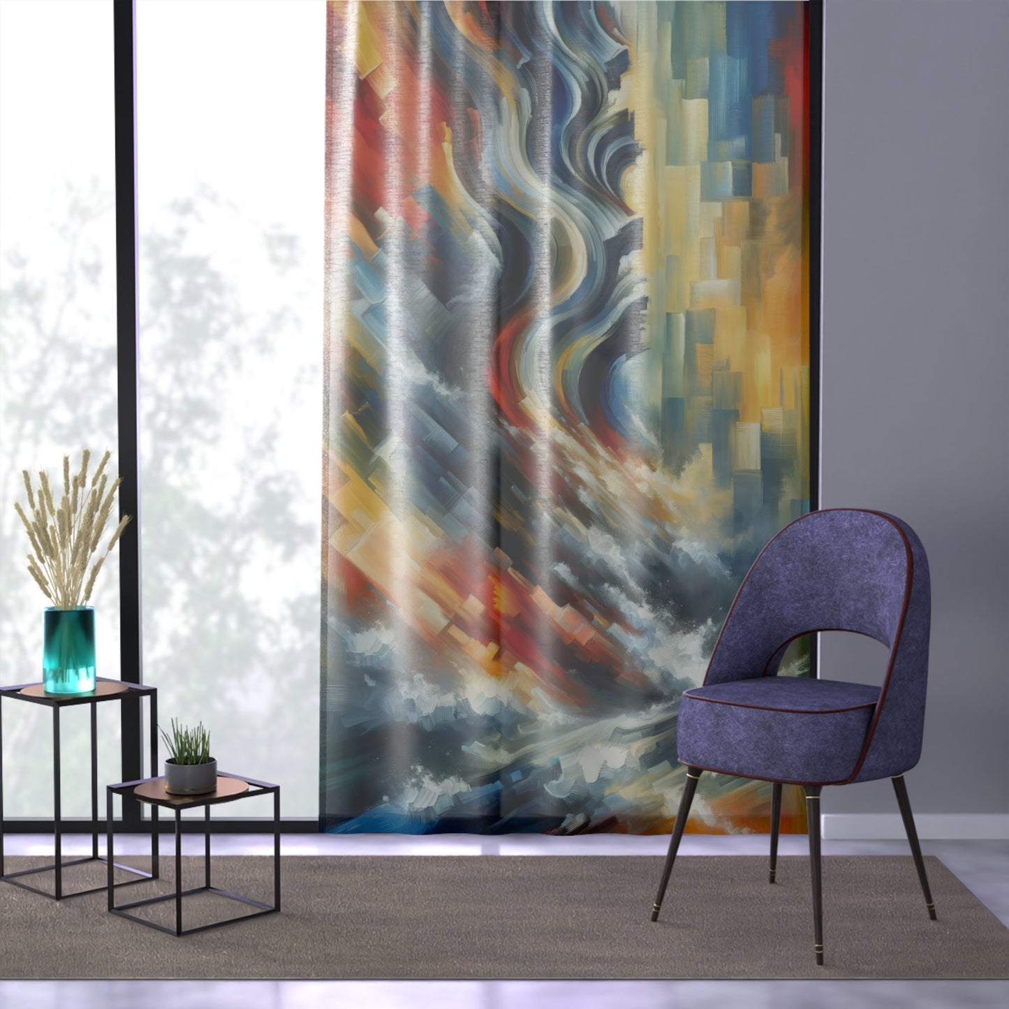 Persistence Force Abstract Window Curtain - ATUH.ART