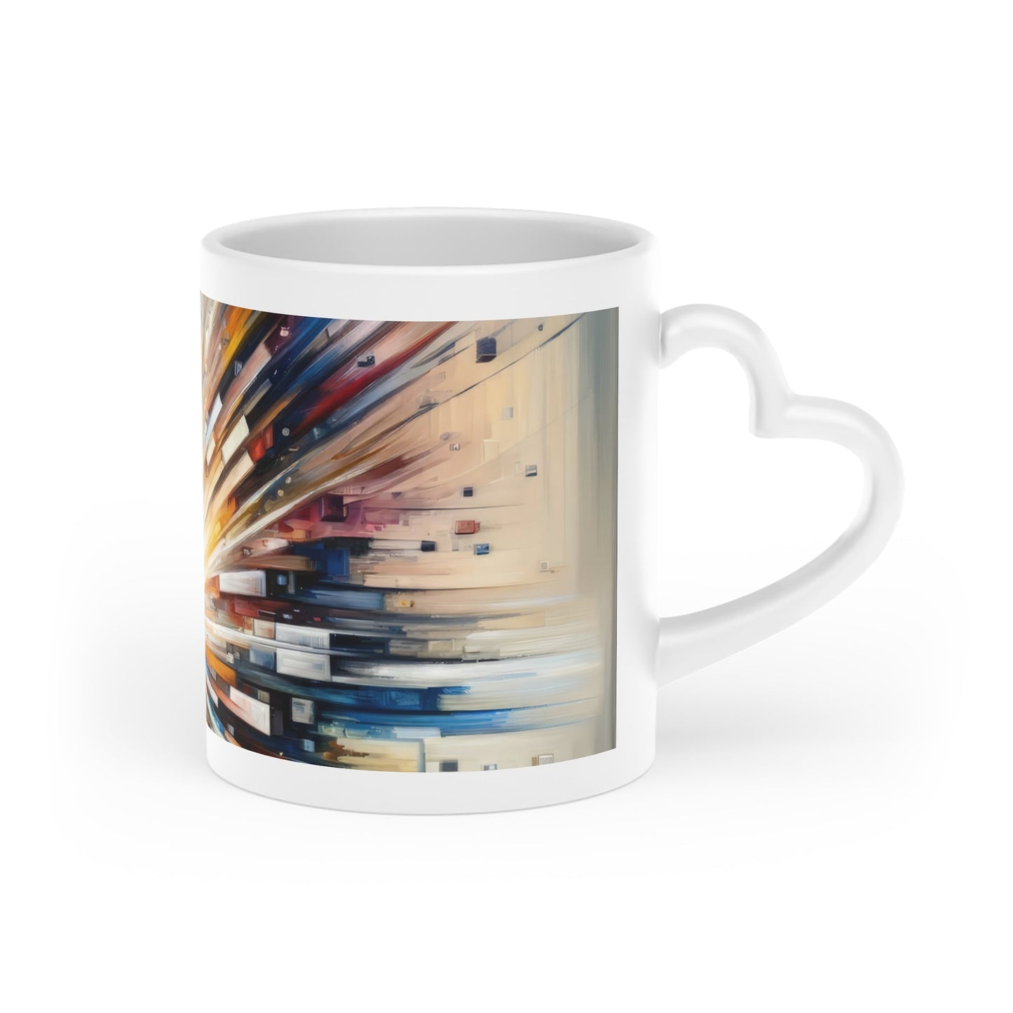 Pieces Unifying Focus Heart-Shaped Mug - ATUH.ART
