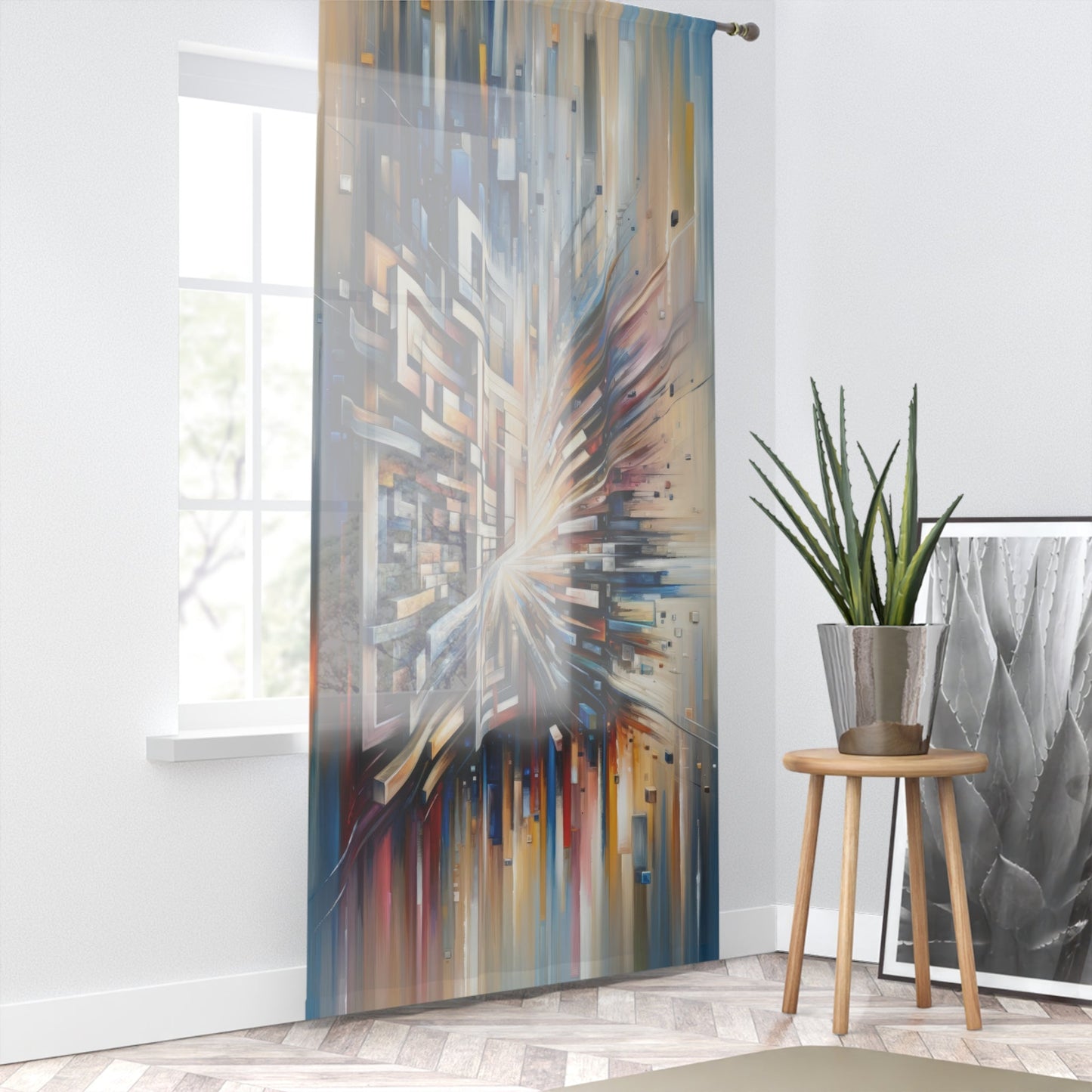 Pieces Unifying Focus Window Curtain - ATUH.ART