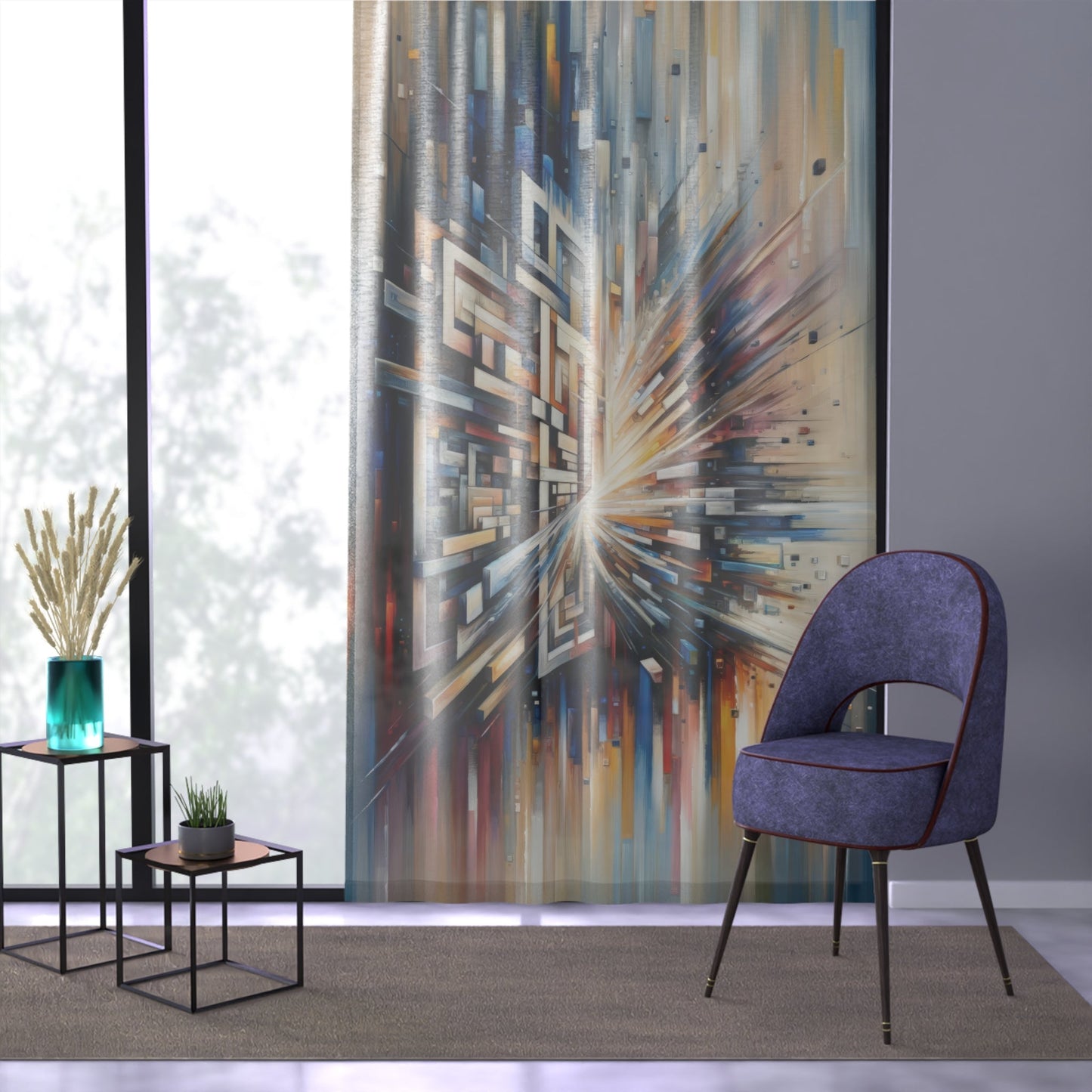 Pieces Unifying Focus Window Curtain - ATUH.ART