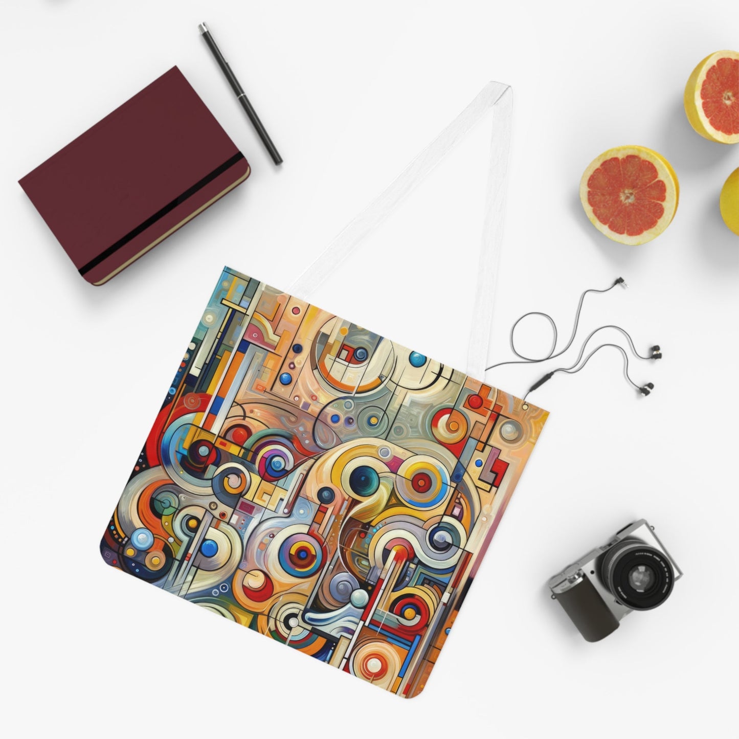 Playful Wisdom Essence Shoulder Tote Bag (AOP) - ATUH.ART