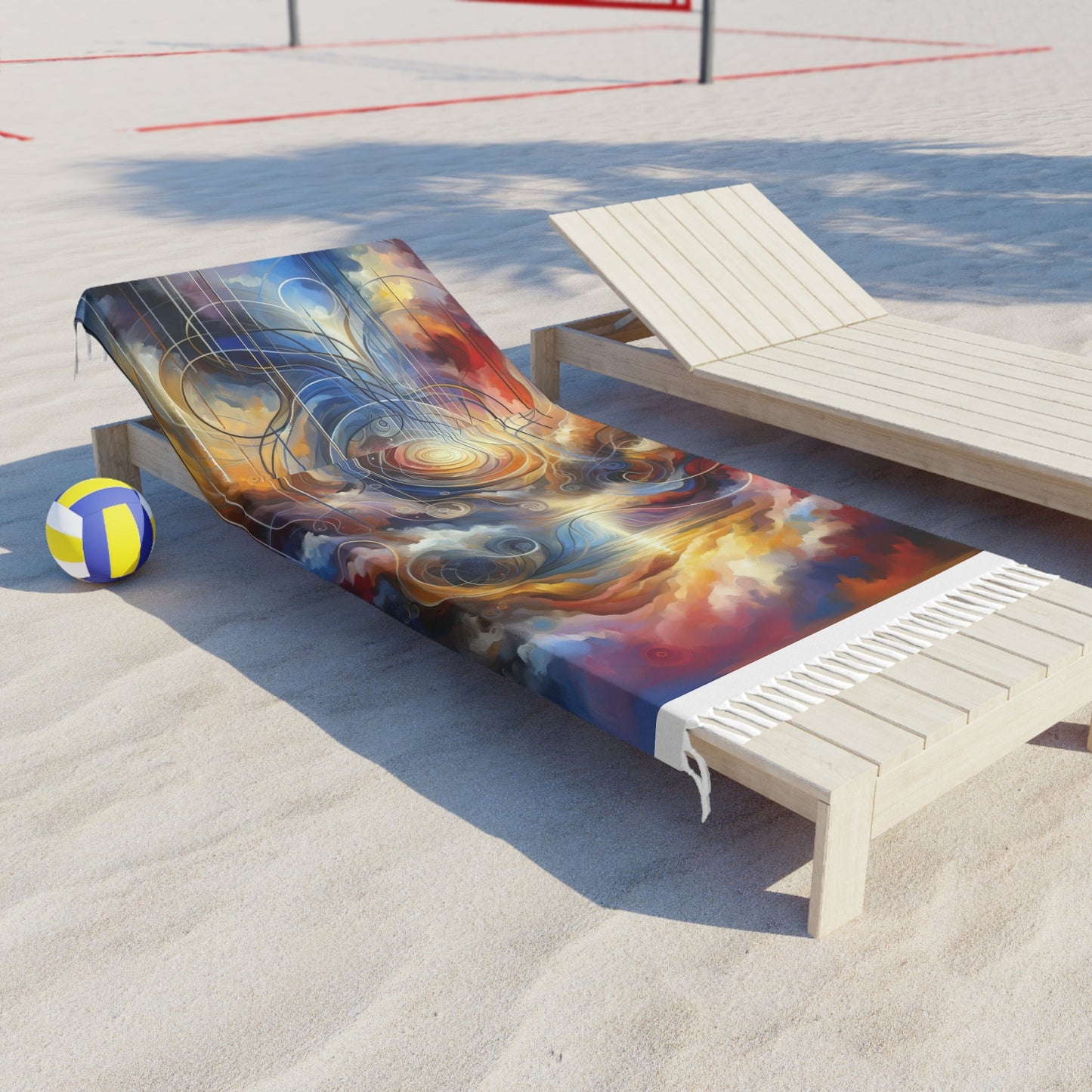 Presence Anchored Tachism Boho Beach Cloth - ATUH.ART