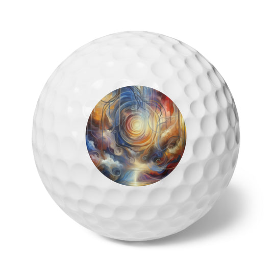 Presence Anchored Tachism Golf Balls, 6pcs - ATUH.ART