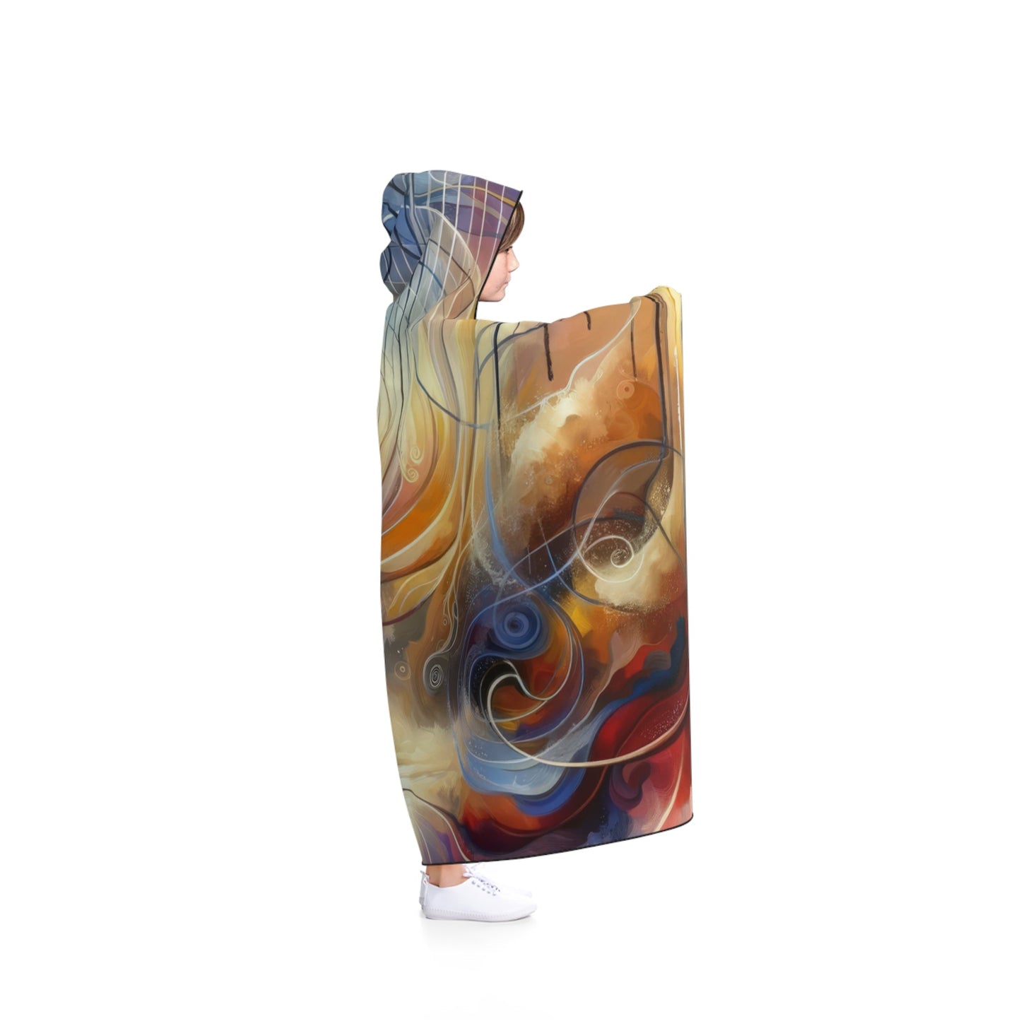 Presence Anchored Tachism Hooded Blanket - ATUH.ART