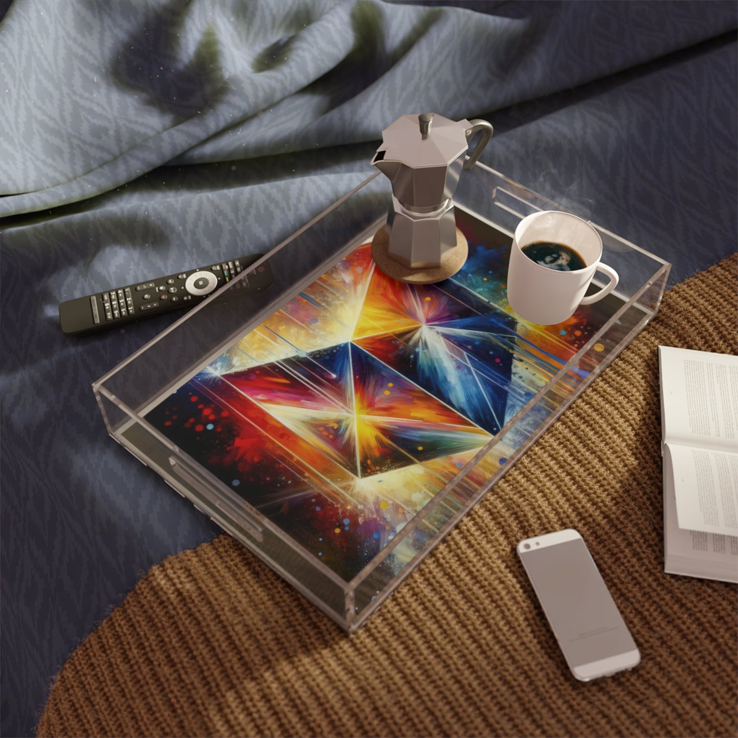 Prismatic Light Spectrum Acrylic Serving Tray - ATUH.ART