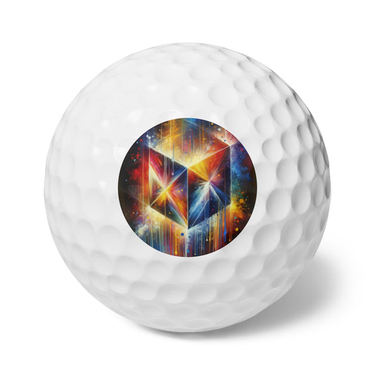 Prismatic Light Spectrum Golf Balls, 6pcs - ATUH.ART