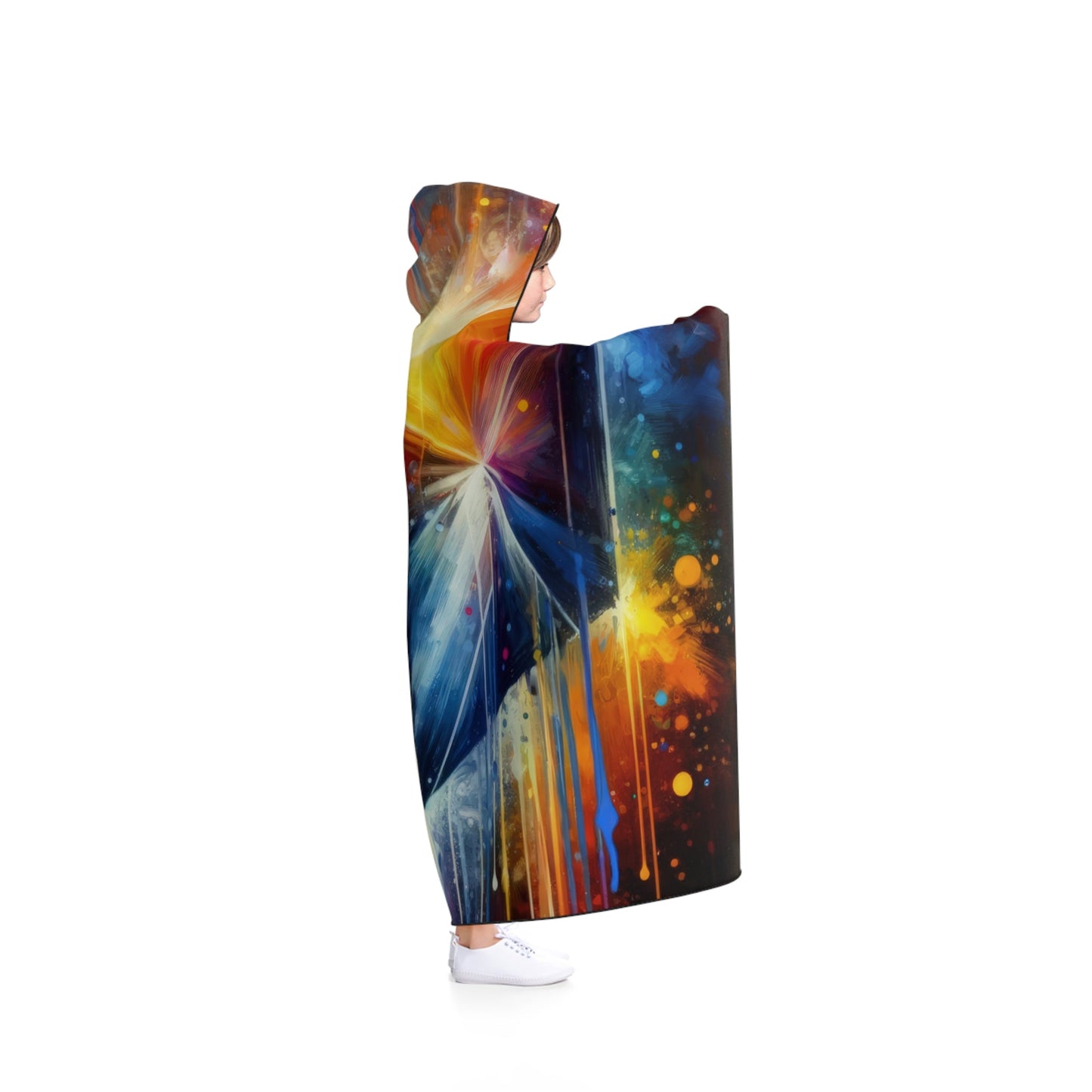 Prismatic Light Spectrum Hooded Blanket - ATUH.ART