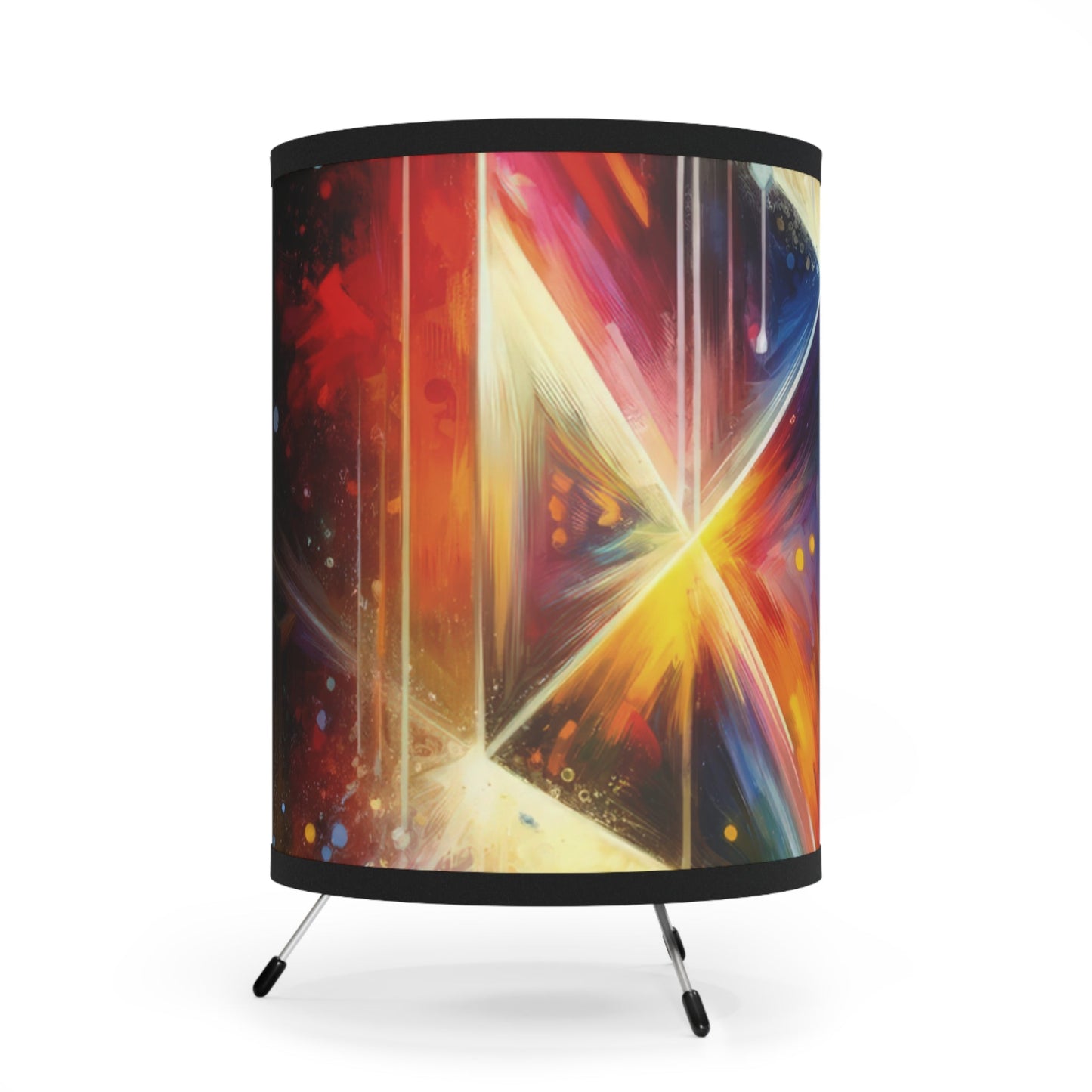 Prismatic Light Spectrum Tripod Lamp with High-Res Printed Shade, US\CA plug - ATUH.ART
