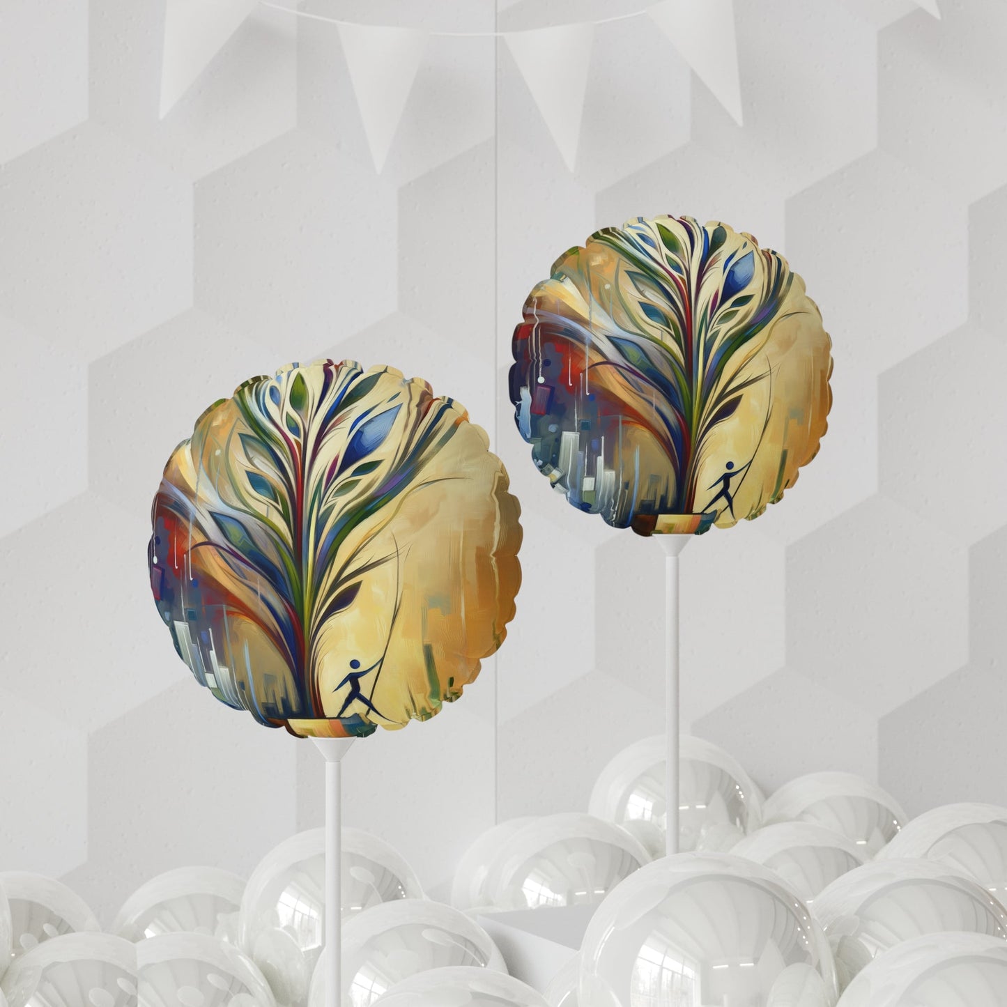Pruning Distraction Tachism Balloon (Round and Heart-shaped), 11" - ATUH.ART