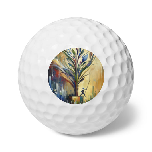 Pruning Distraction Tachism Golf Balls, 6pcs - ATUH.ART