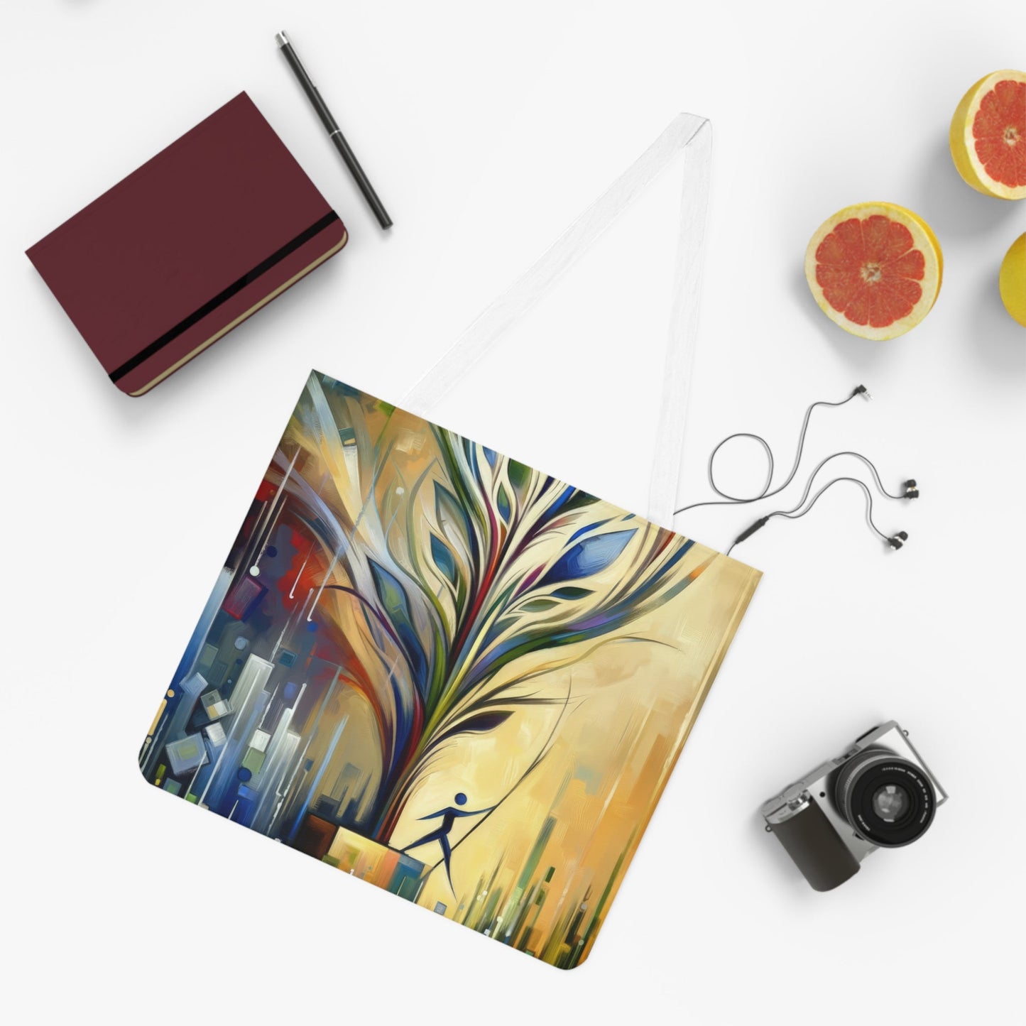 Pruning Distraction Tachism Shoulder Tote Bag (AOP) - ATUH.ART