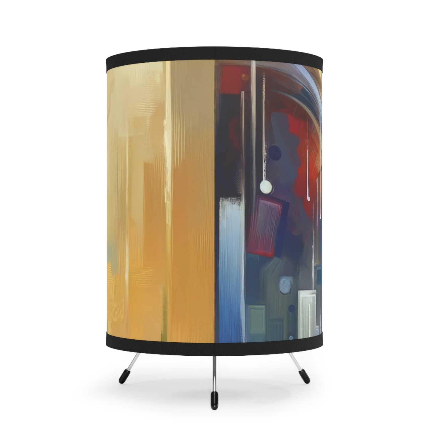 Pruning Distraction Tachism Tripod Lamp with High-Res Printed Shade, US\CA plug - ATUH.ART