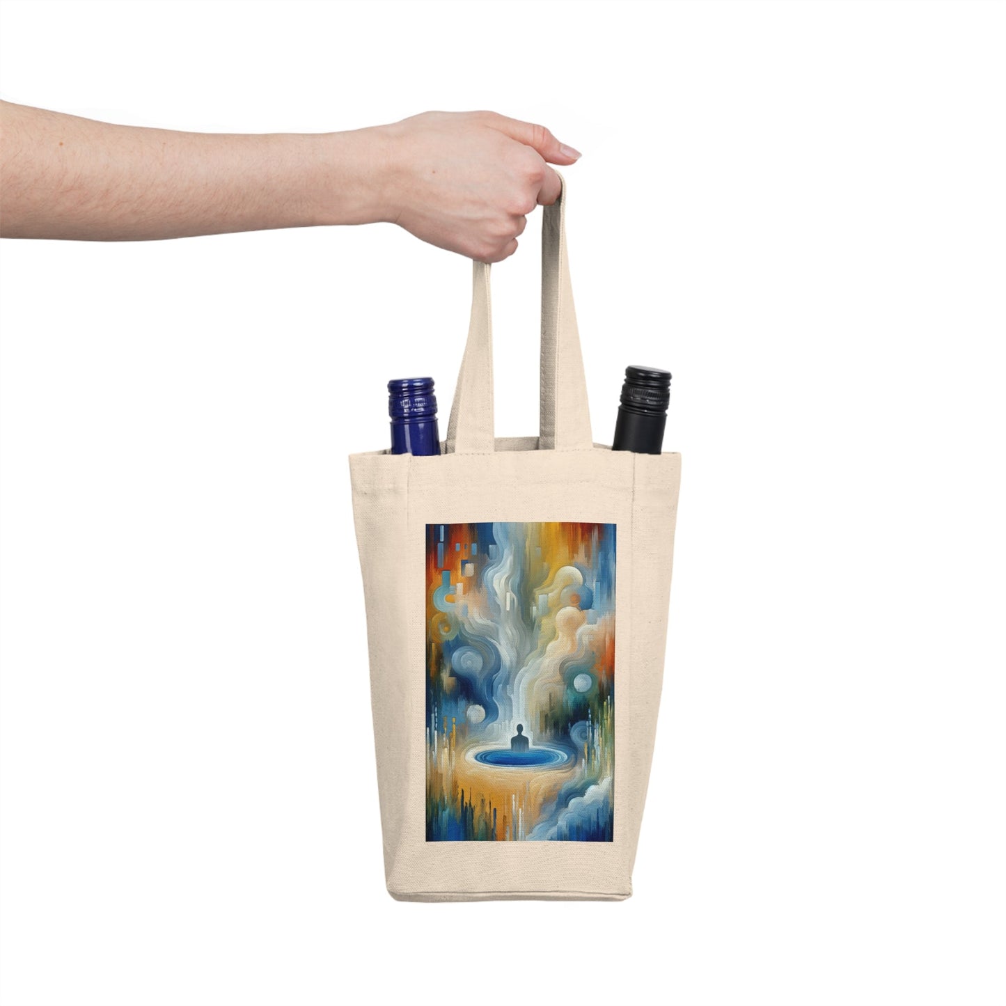 Psyche Spa Serenity Double Wine Tote Bag - ATUH.ART