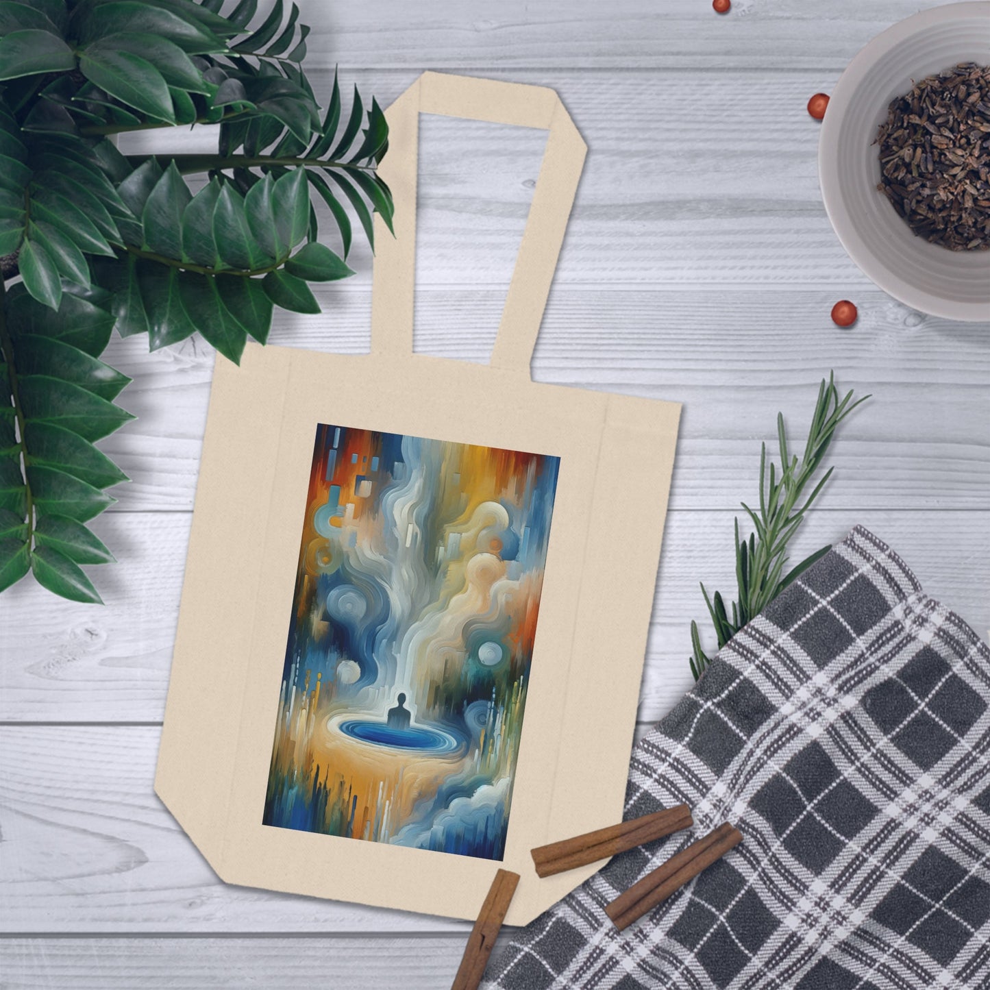 Psyche Spa Serenity Double Wine Tote Bag - ATUH.ART
