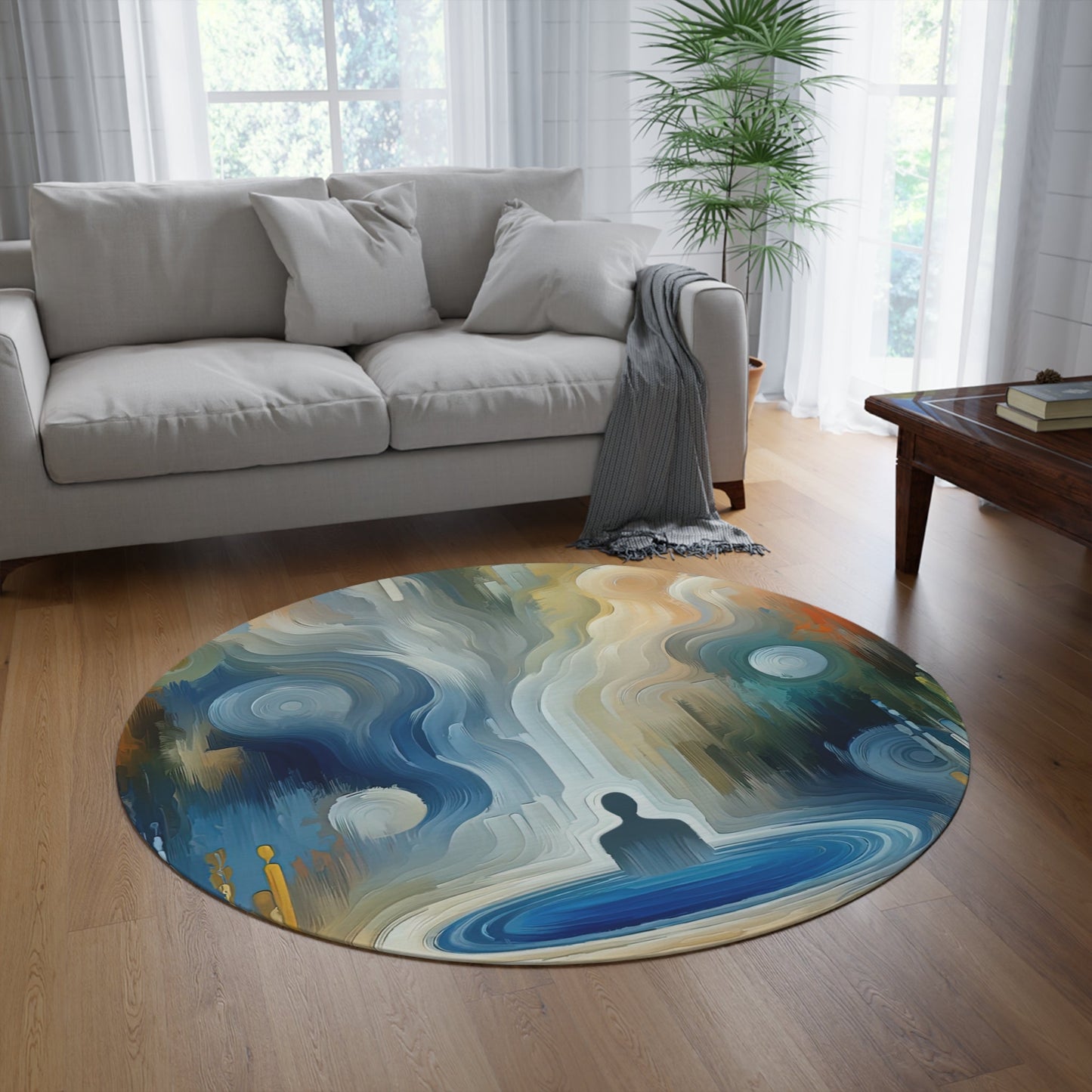 Psyche Spa Serenity Round Rug - ATUH.ART