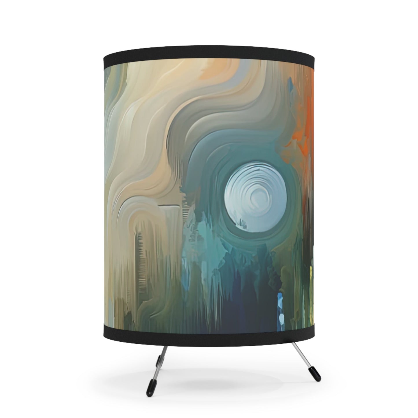 Psyche Spa Serenity Tripod Lamp with High-Res Printed Shade, US\CA plug - ATUH.ART