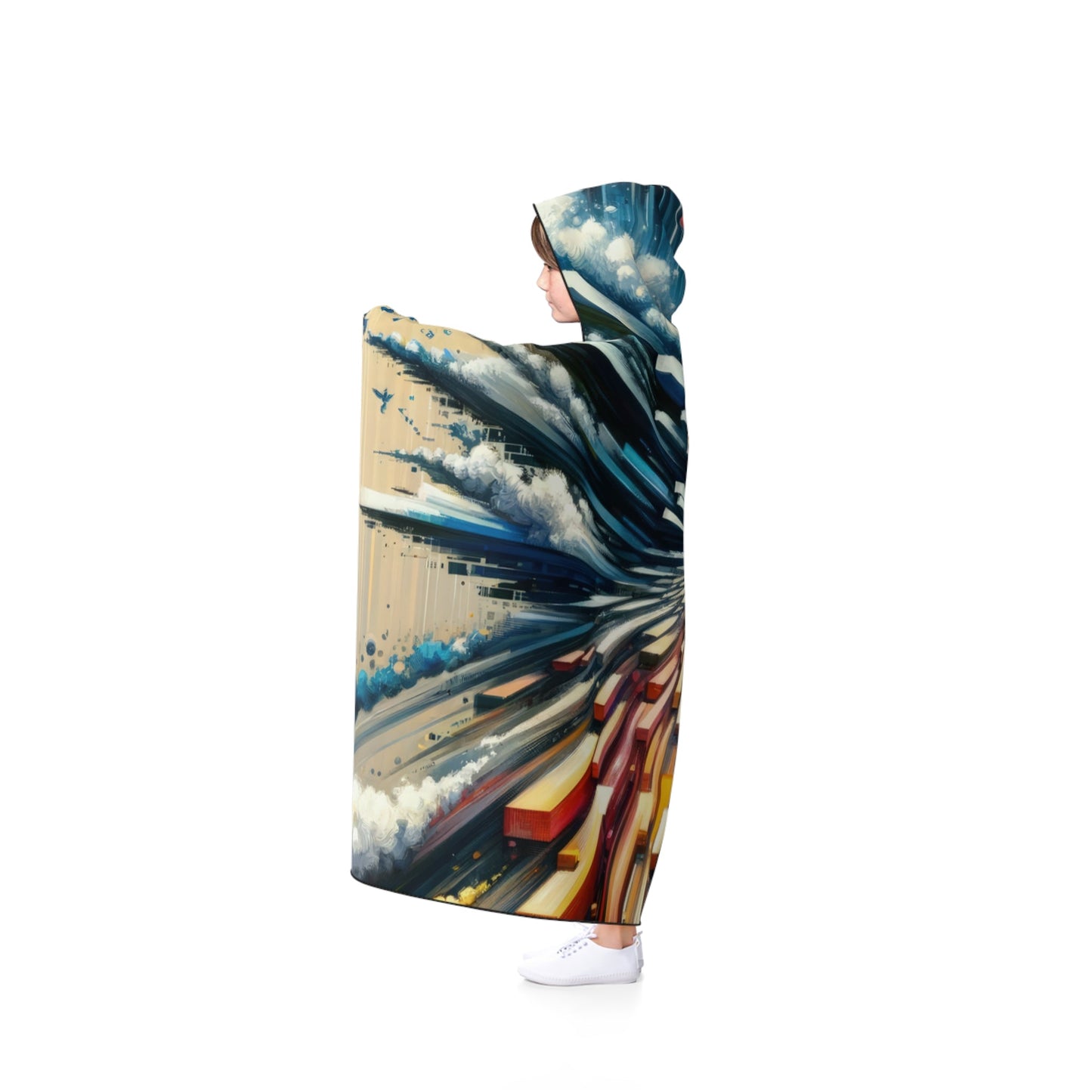 Rapid Perspective Shift Hooded Blanket - ATUH.ART