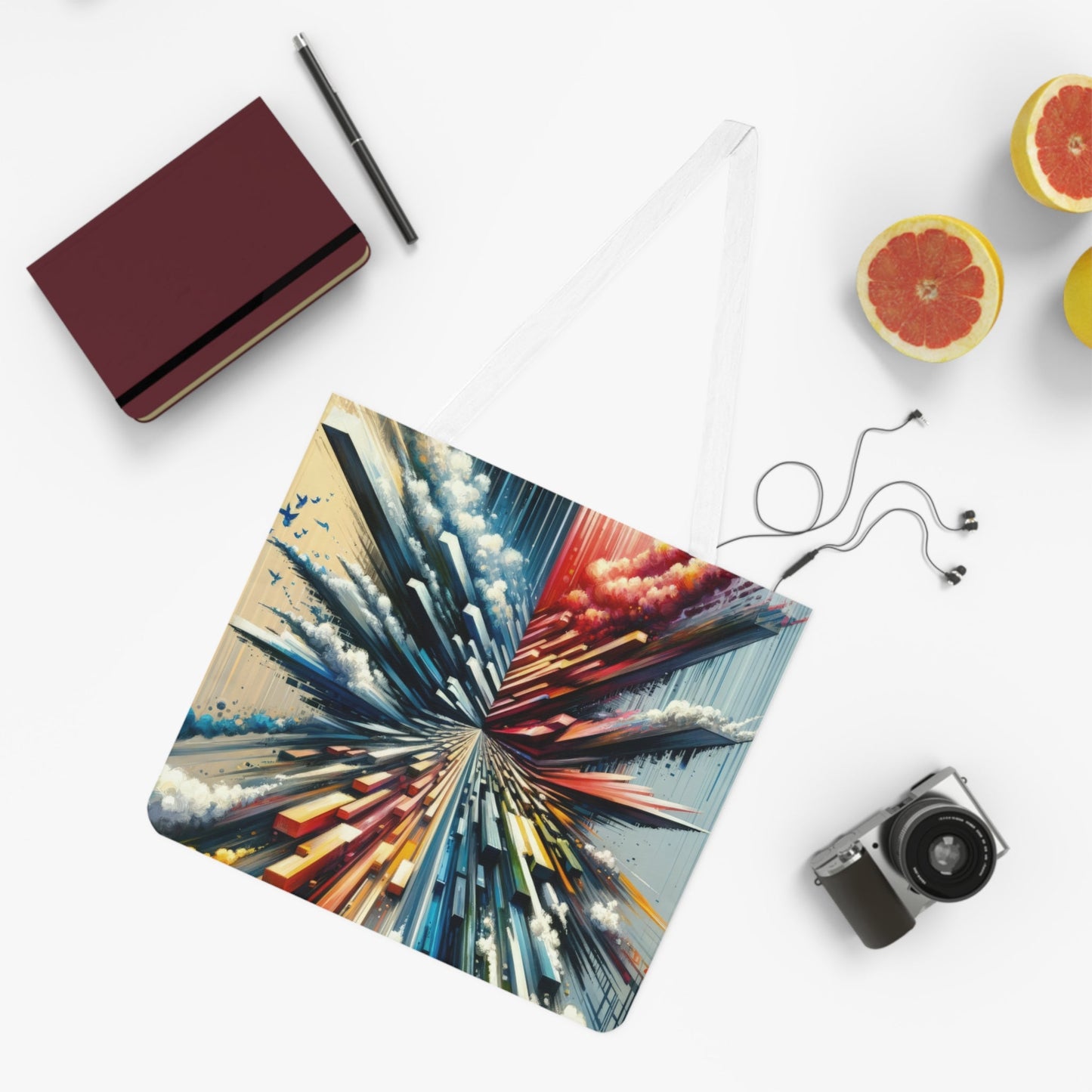 Rapid Perspective Shift Shoulder Tote Bag (AOP) - ATUH.ART