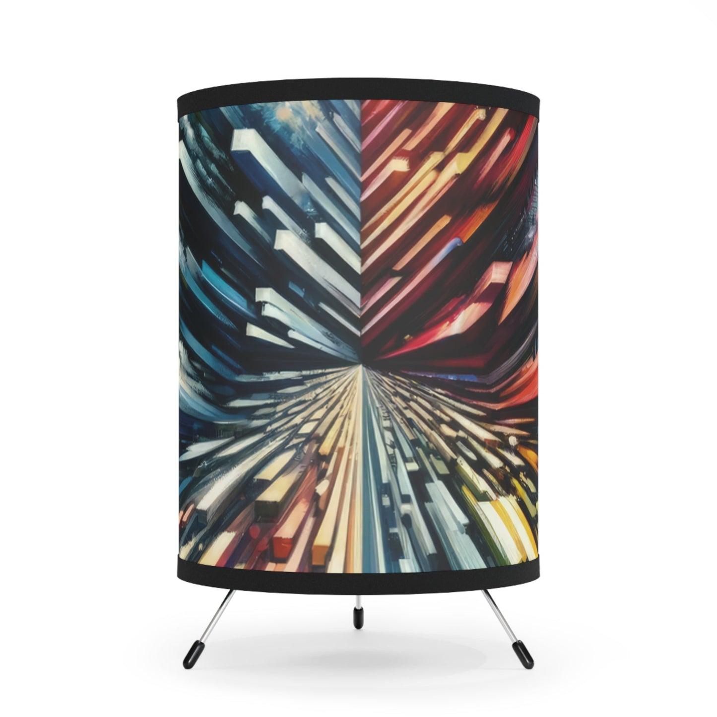 Rapid Perspective Shift Tripod Lamp with High-Res Printed Shade, US\CA plug - ATUH.ART