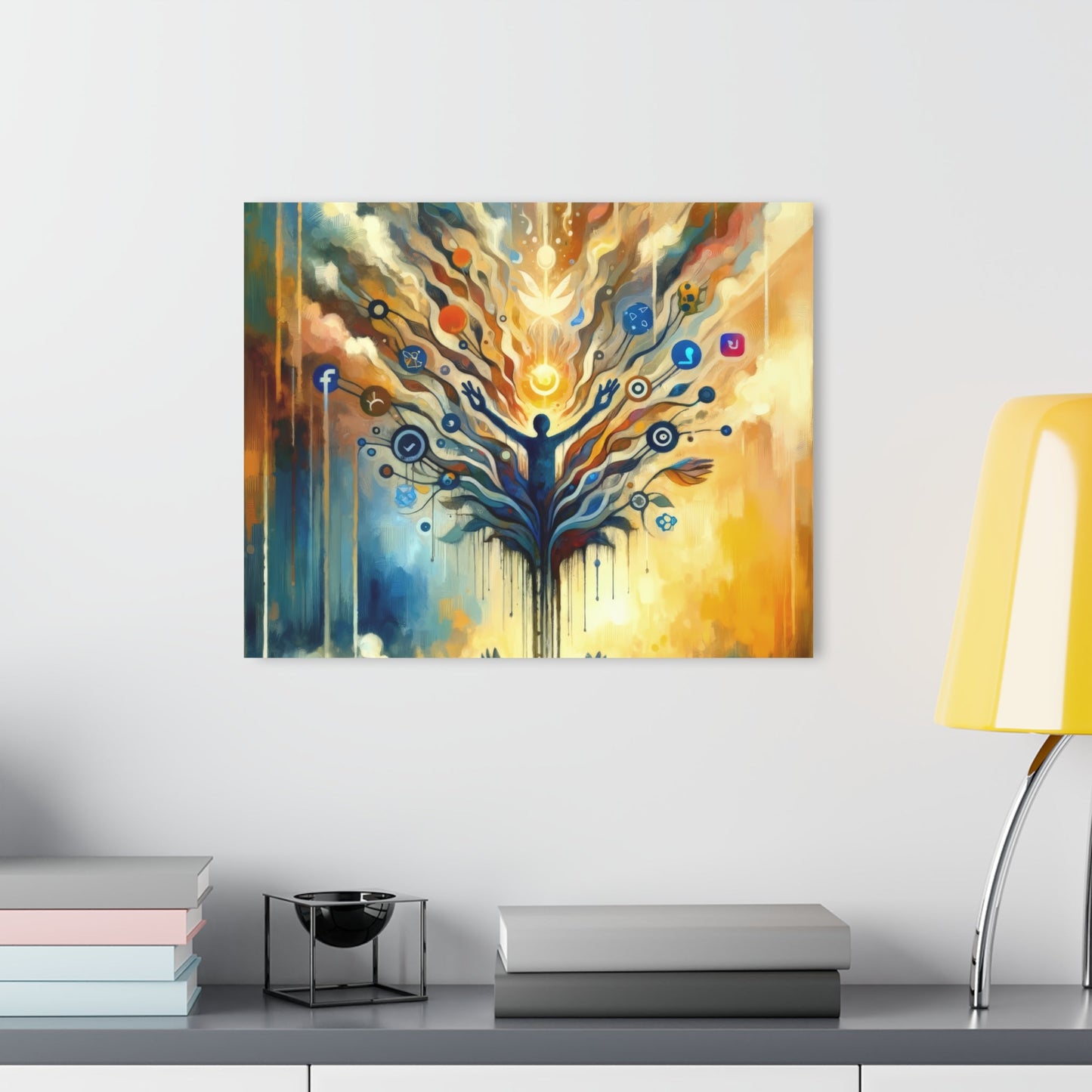 Reflective Digital Meditation Acrylic Prints (French Cleat Hanging) - ATUH.ART