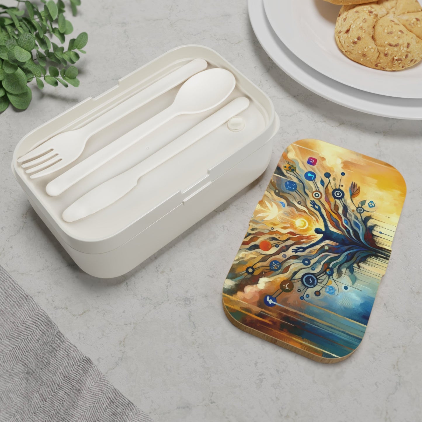 Reflective Digital Meditation Bento Lunch Box - ATUH.ART