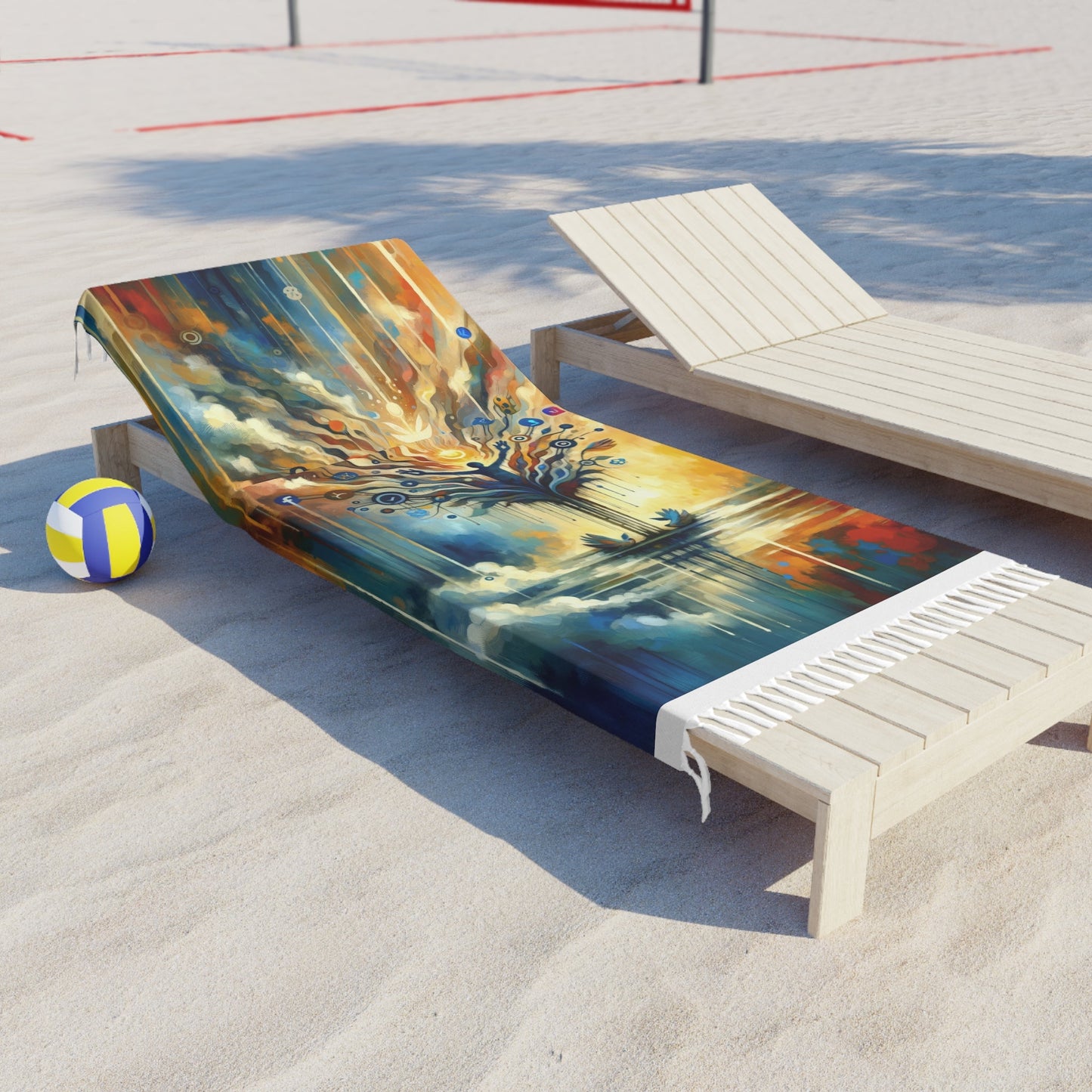 Reflective Digital Meditation Boho Beach Cloth - ATUH.ART