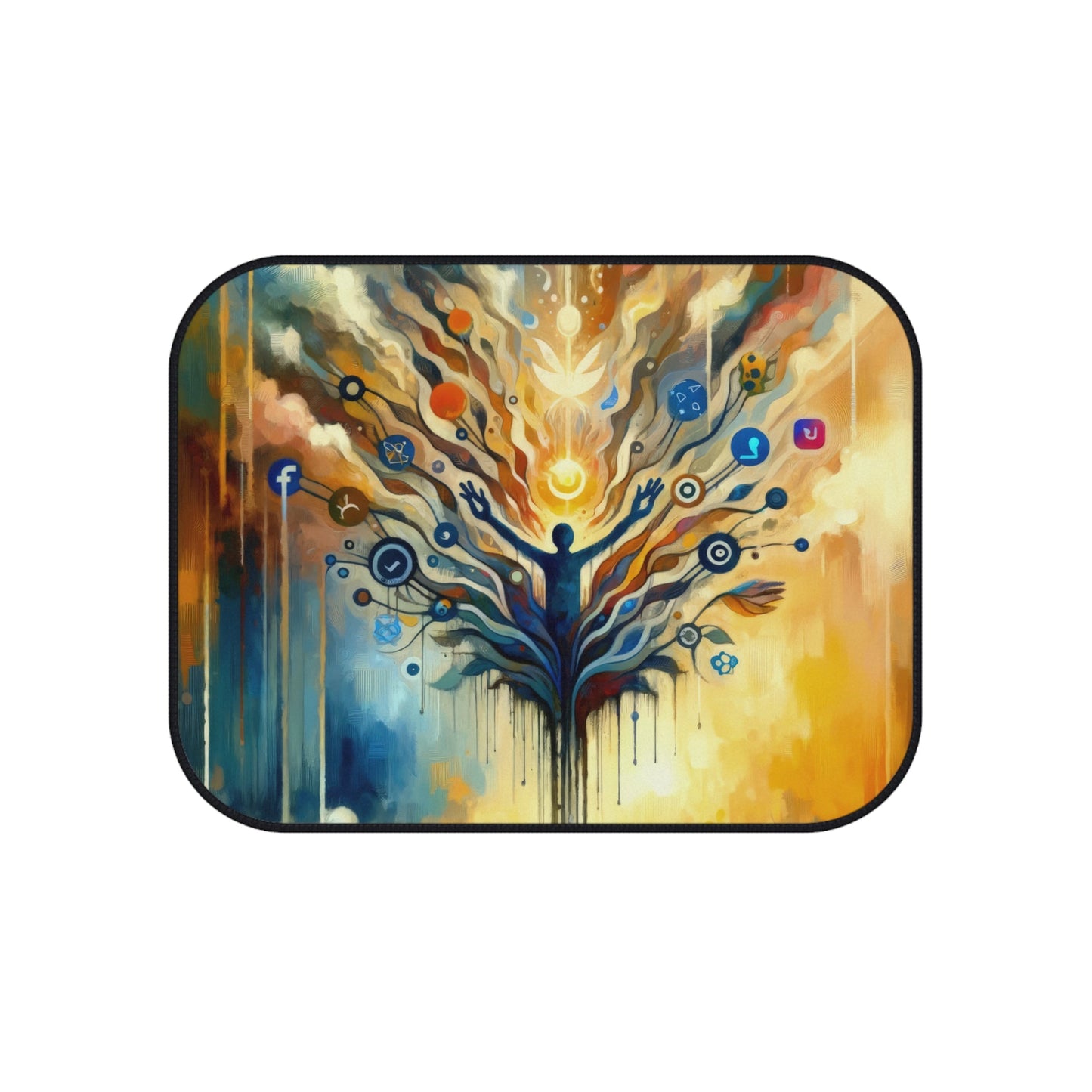 Reflective Digital Meditation Car Mats (Set of 4) - ATUH.ART