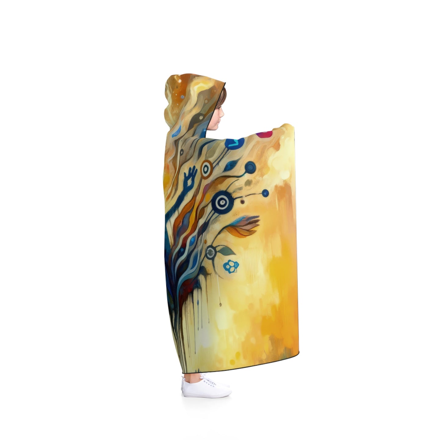 Reflective Digital Meditation Hooded Blanket - ATUH.ART