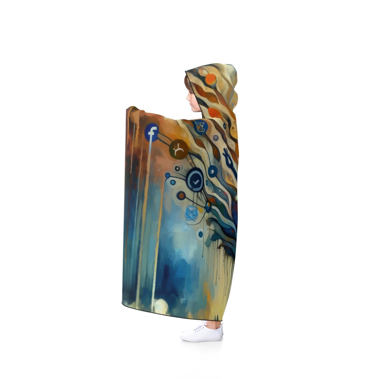 Reflective Digital Meditation Hooded Blanket - ATUH.ART