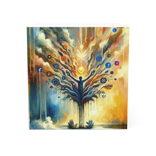 Reflective Digital Meditation Note Cube - ATUH.ART