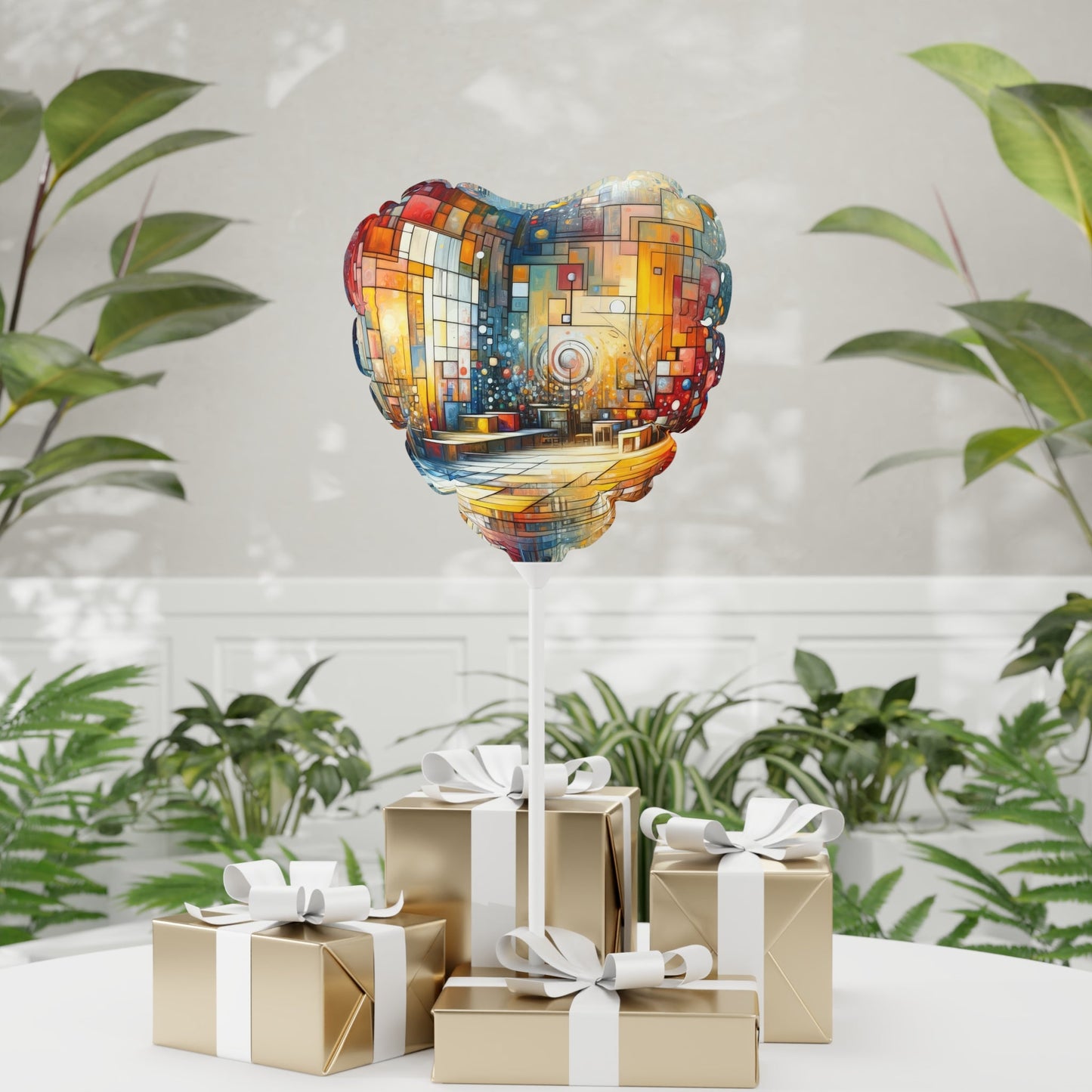 Reflective Habitation Art Balloon (Round and Heart-shaped), 11" - ATUH.ART