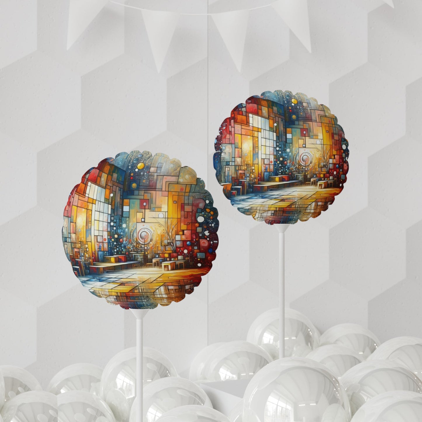 Reflective Habitation Art Balloon (Round and Heart-shaped), 11" - ATUH.ART