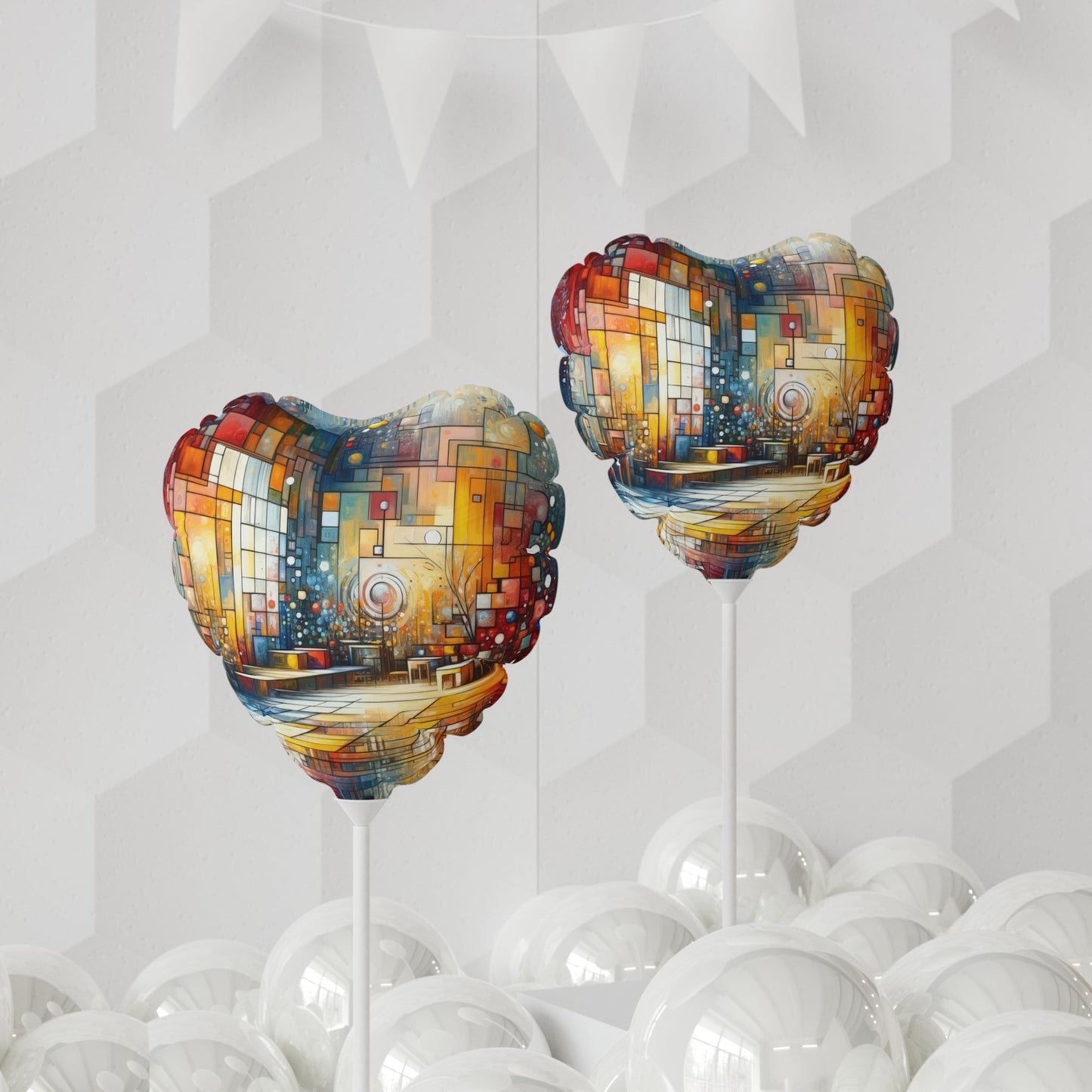 Reflective Habitation Art Balloon (Round and Heart-shaped), 11" - ATUH.ART