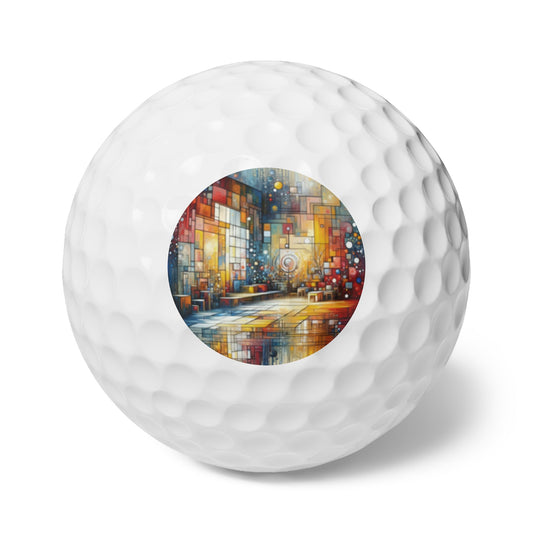 Reflective Habitation Art Golf Balls, 6pcs - ATUH.ART